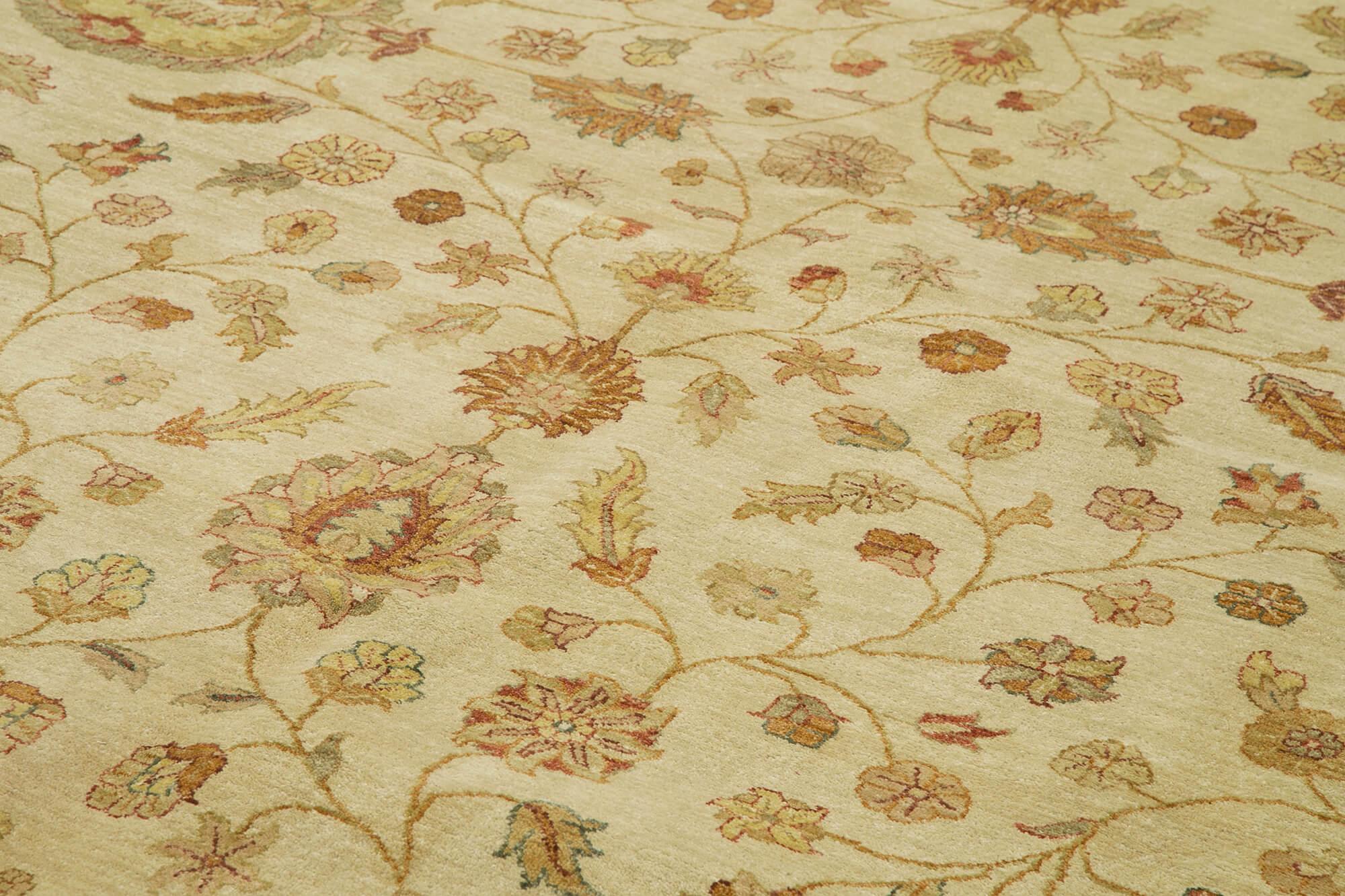 12 x 18 Beige Oushak Rug - 4200