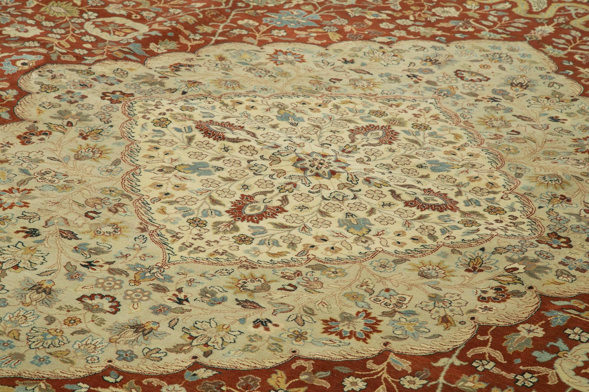 12 x 17 Beige Oushak Rug - 4201