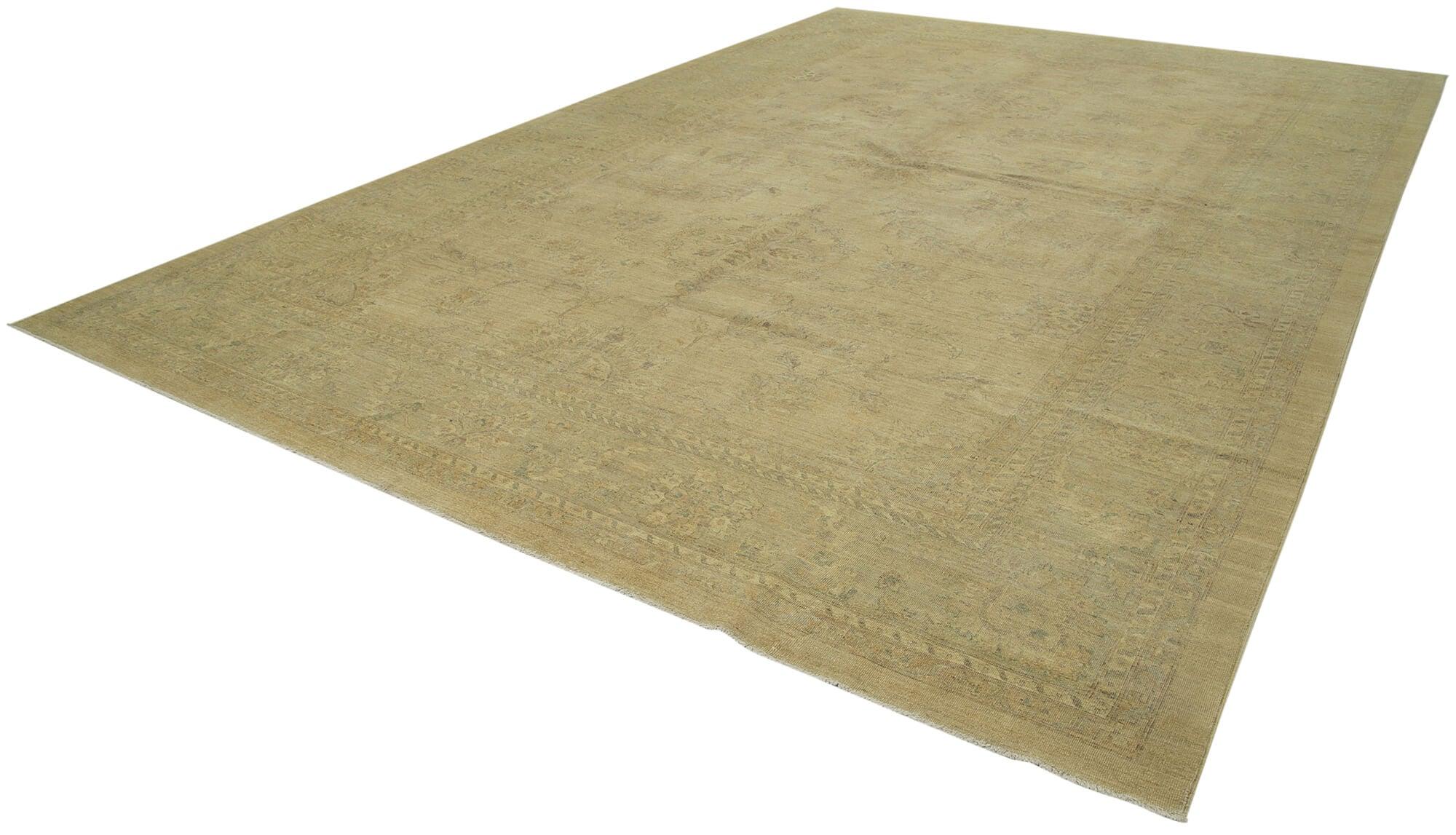 12 x 17 Beige Oushak Rug - 4206