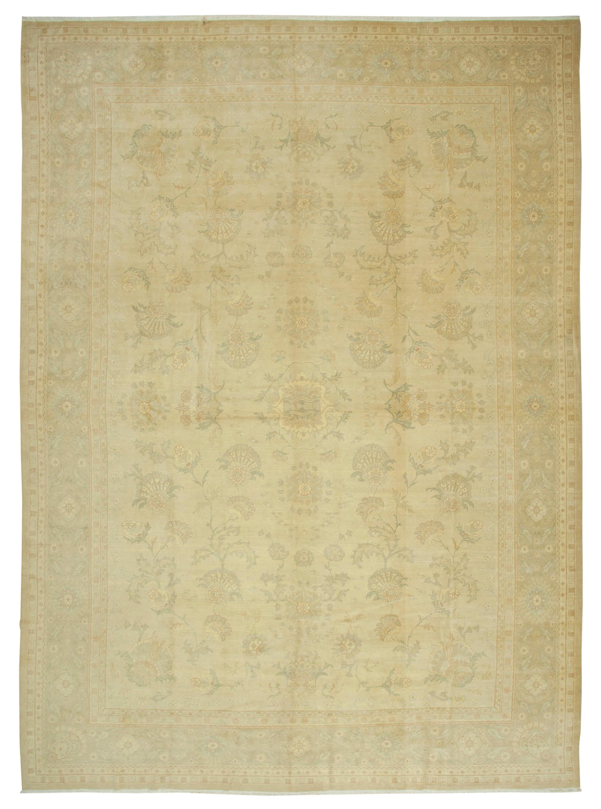 13 x 18 Beige Oushak Rug - 4207