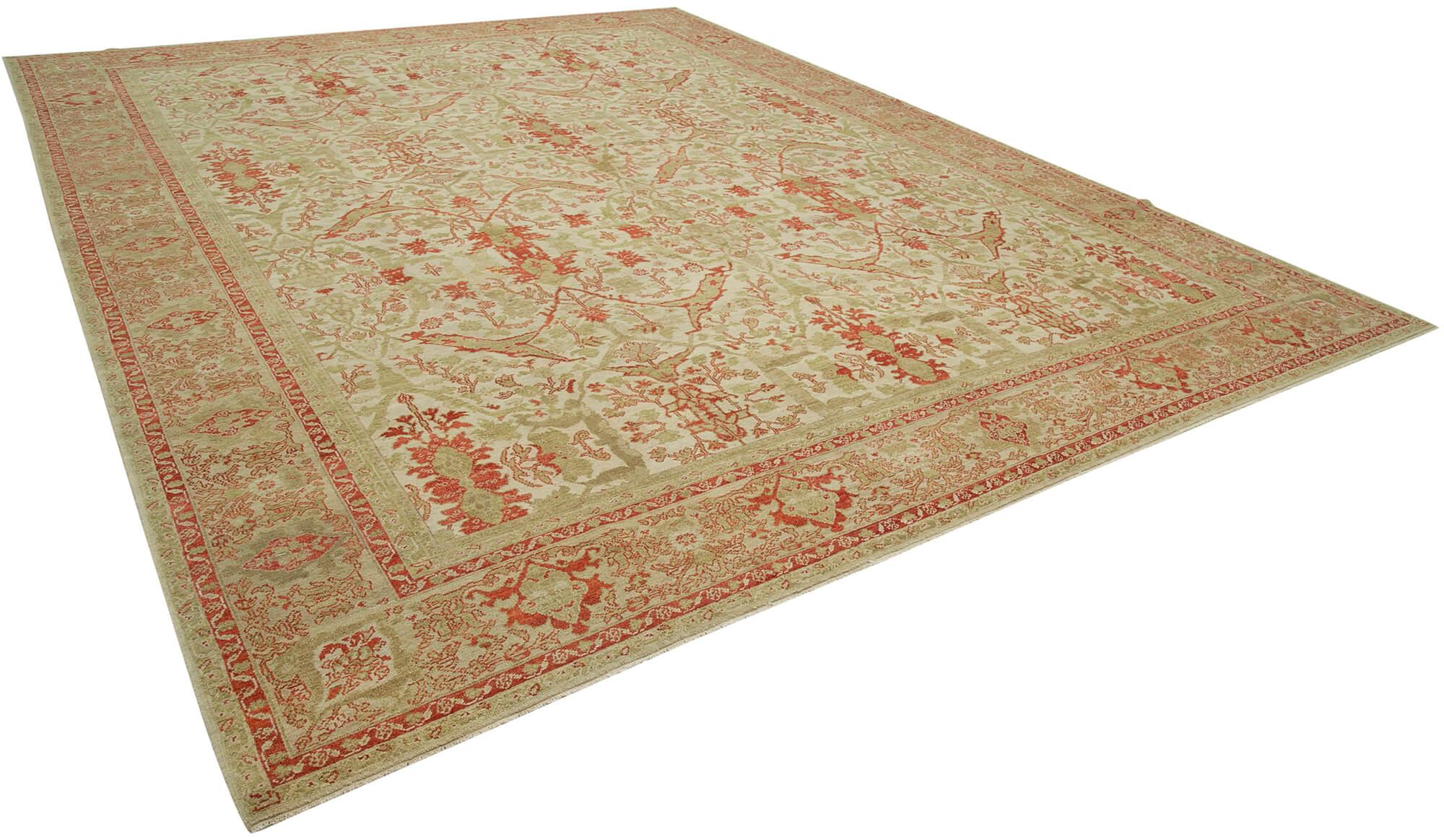 12 x 16 Beige Oushak Rug - 4211