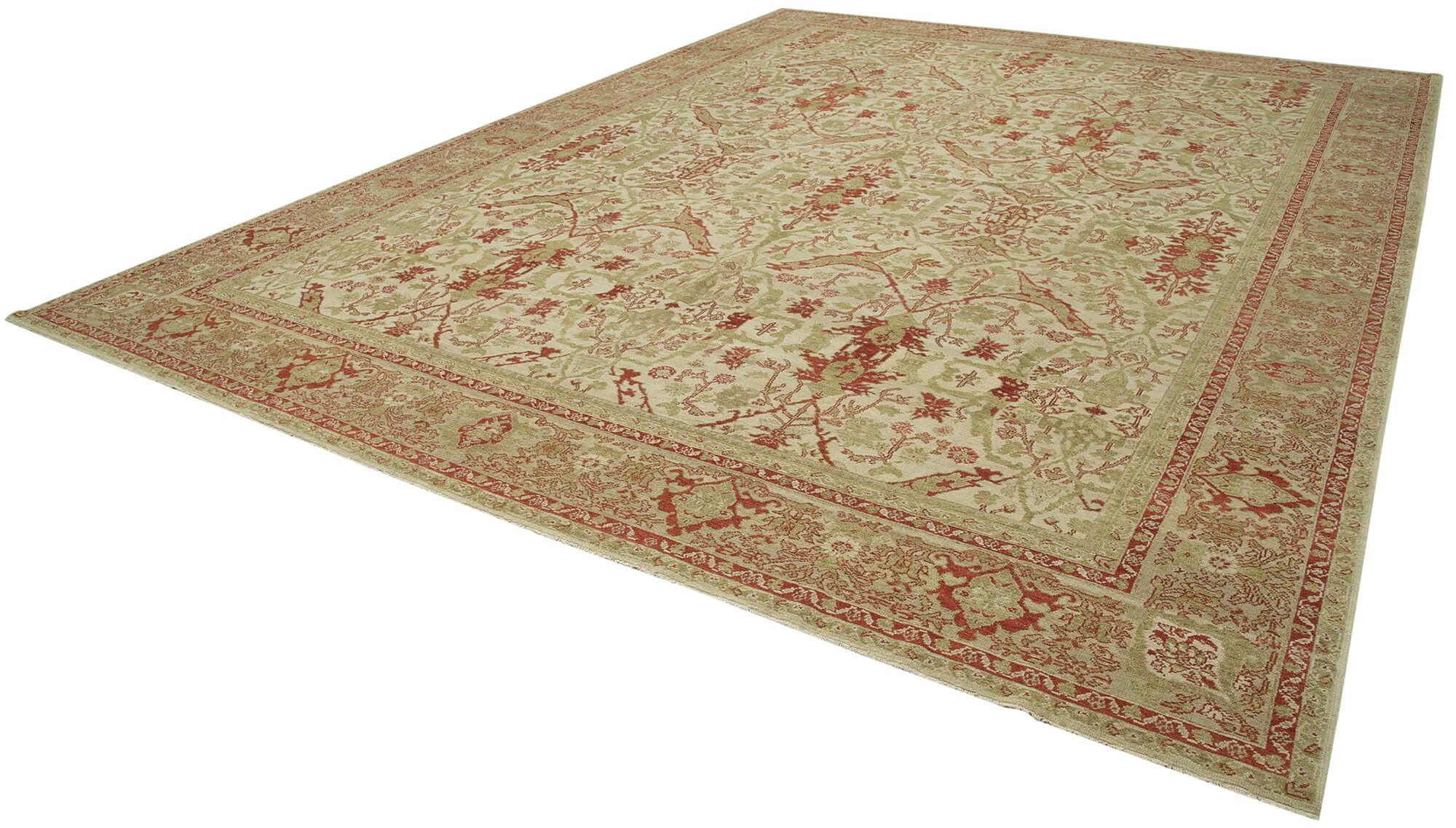 12 x 16 Beige Oushak Rug - 4211