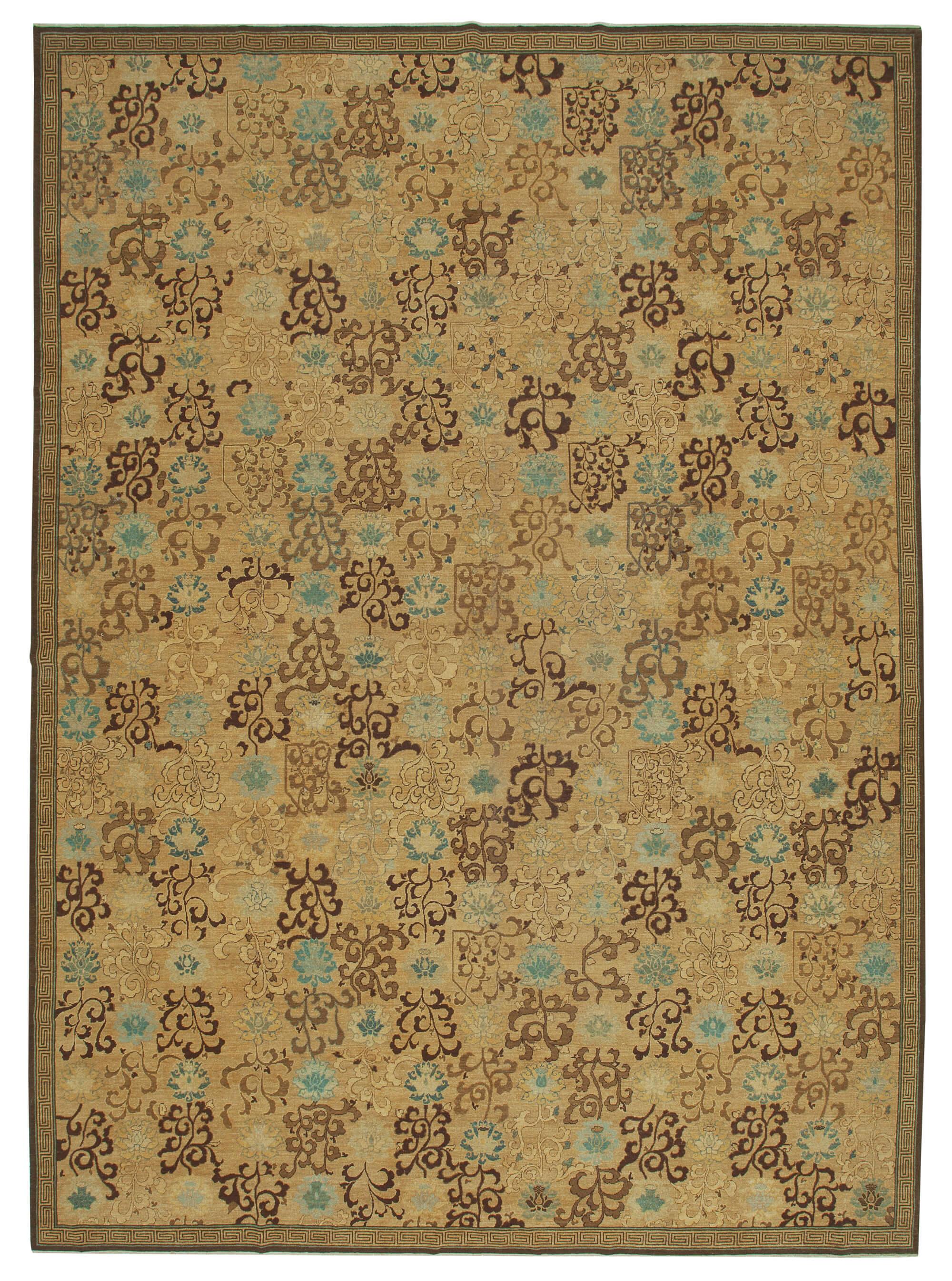 12 x 16 Beige Oushak Rug - 4212