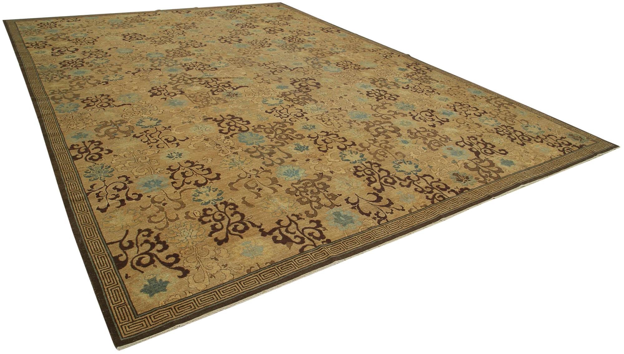 12 x 16 Beige Oushak Rug - 4212