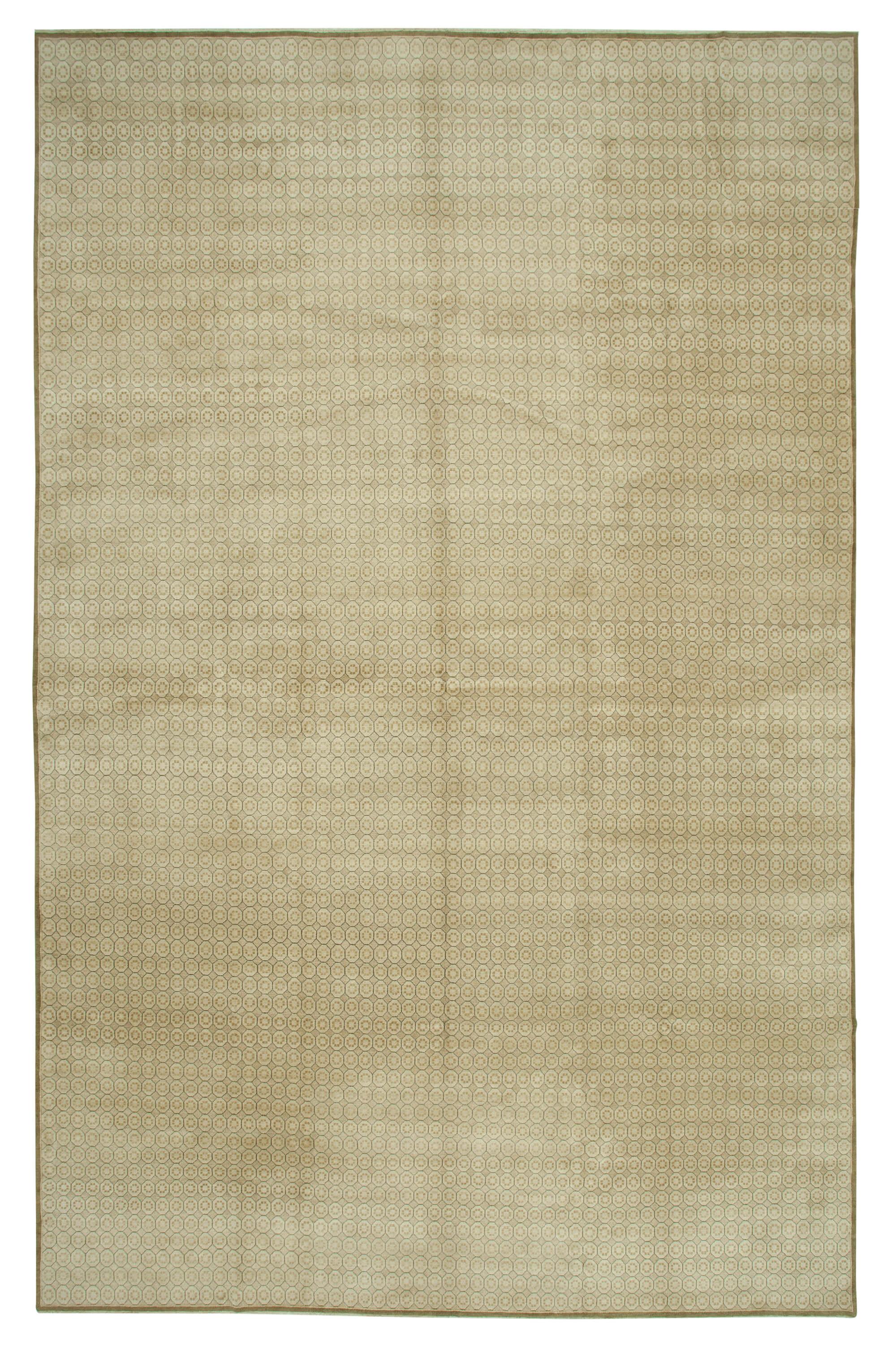 12 x 19 Beige Oushak Rug - 4213