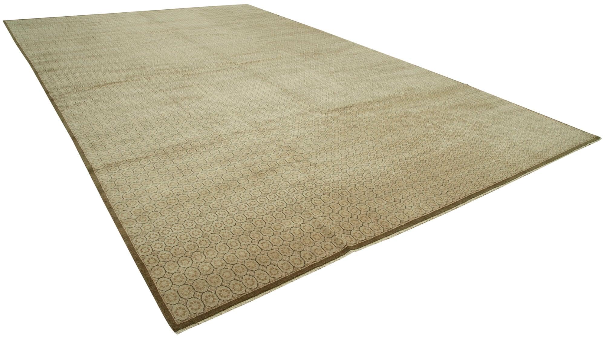 12 x 19 Beige Oushak Rug - 4213