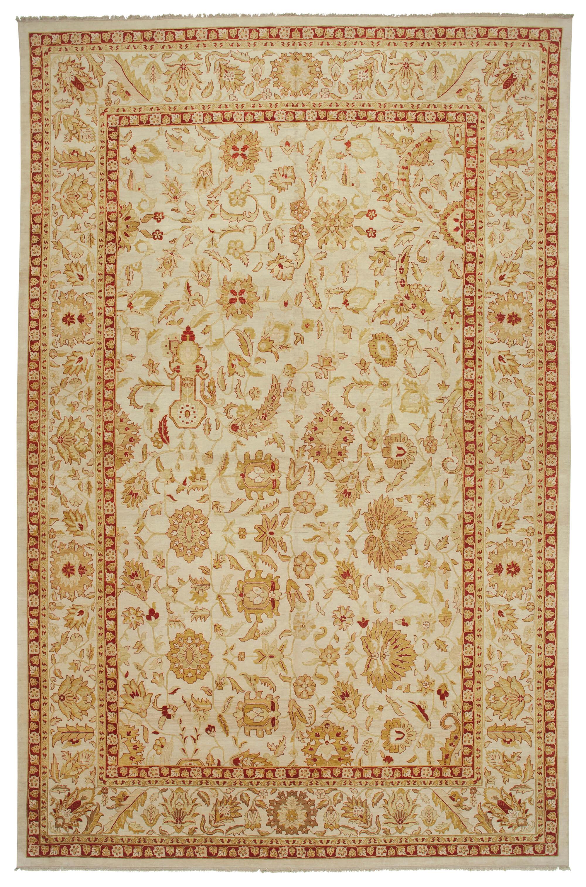 12 x 19 Beige Oushak Rug - 4214