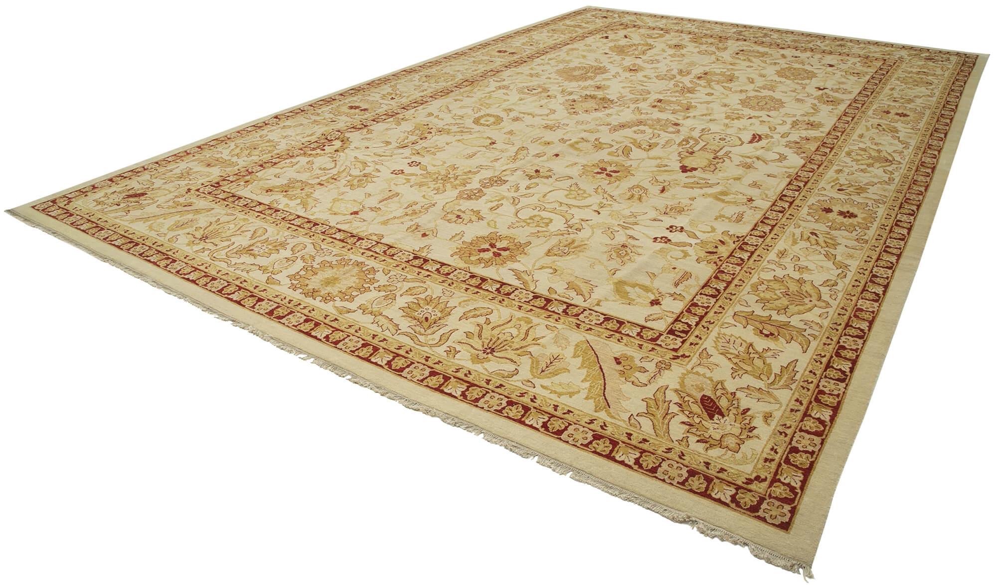 12 x 19 Beige Oushak Rug - 4214