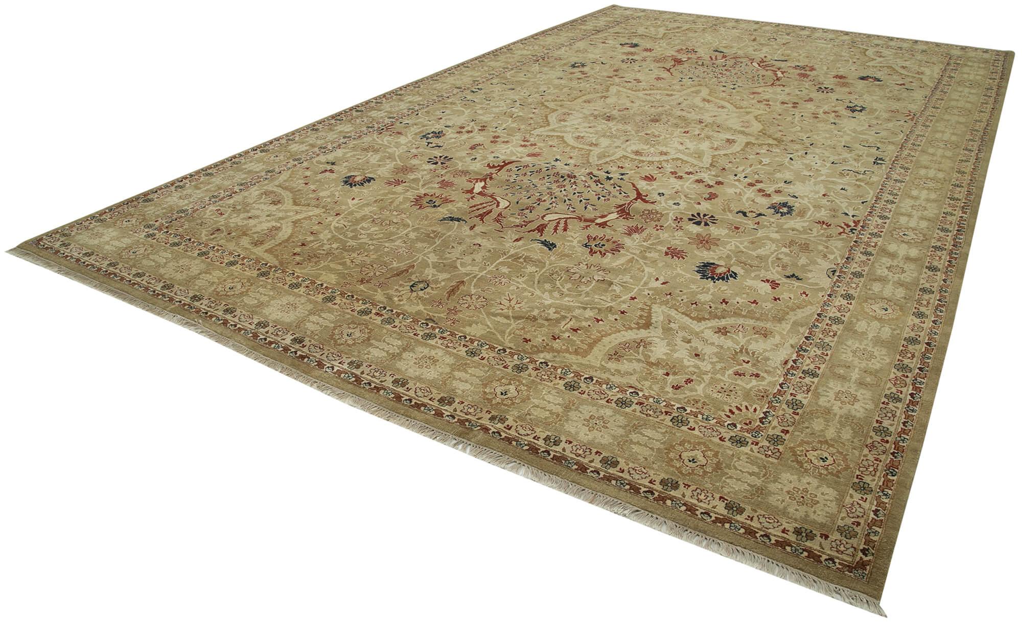 11 x 18 Beige Oushak Rug - 4218