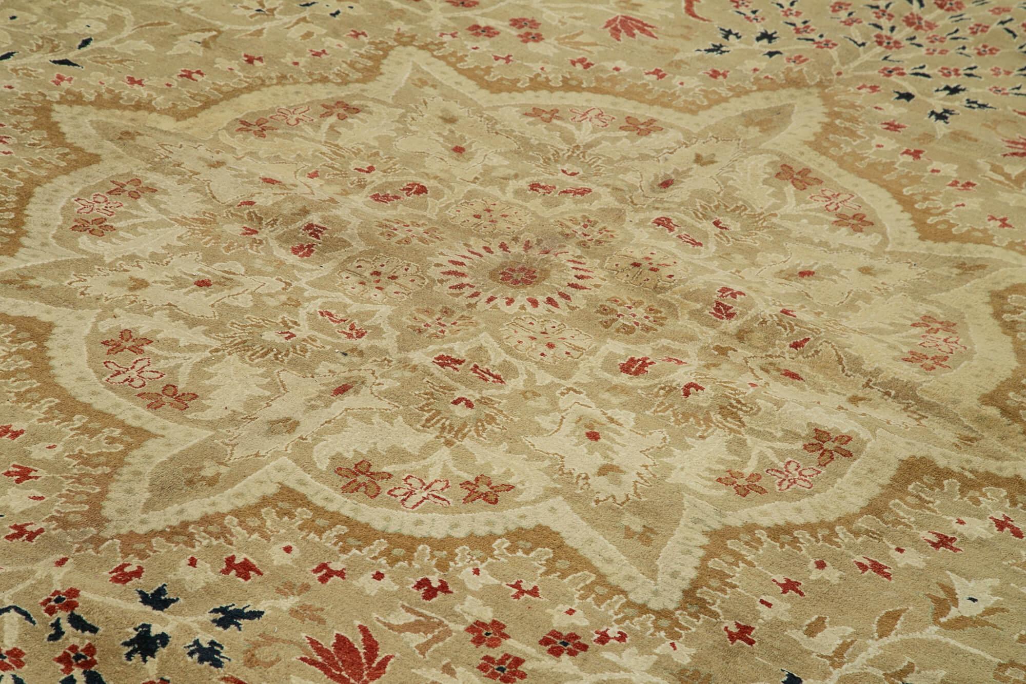 11 x 18 Beige Oushak Rug - 4218