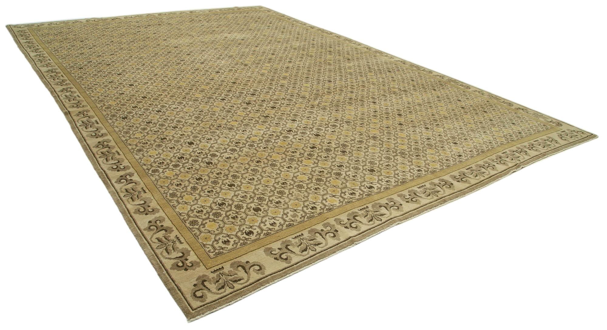 12 x 17 Beige Oushak Rug - 4219