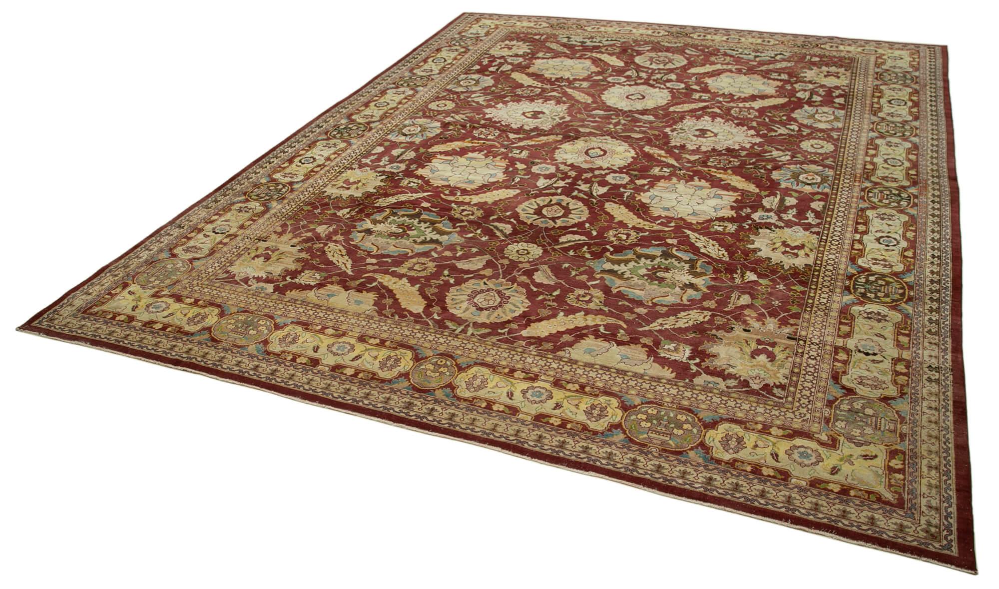 12 x 15 Red Oushak Rug - 4220