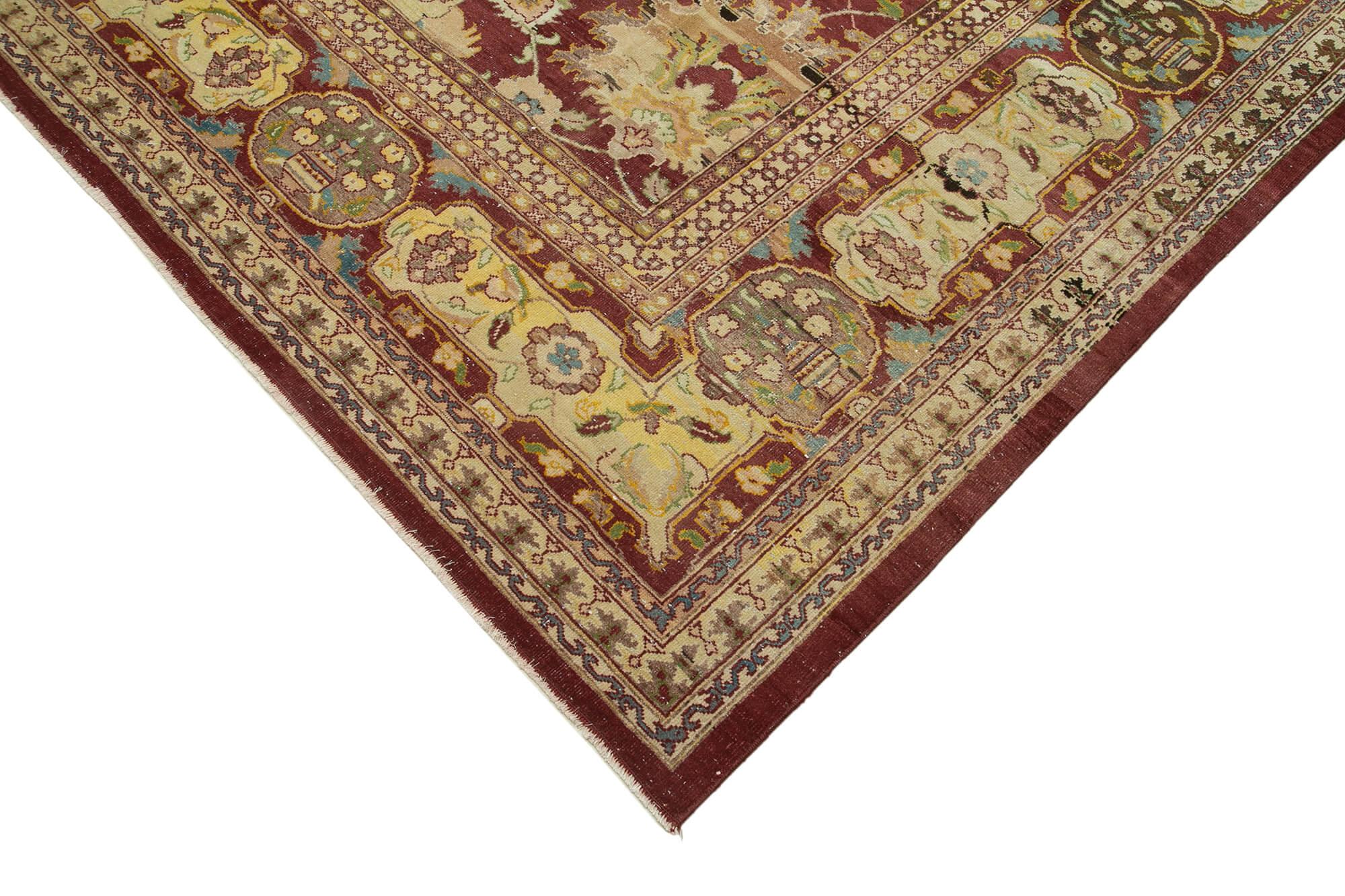 12 x 15 Red Oushak Rug - 4220