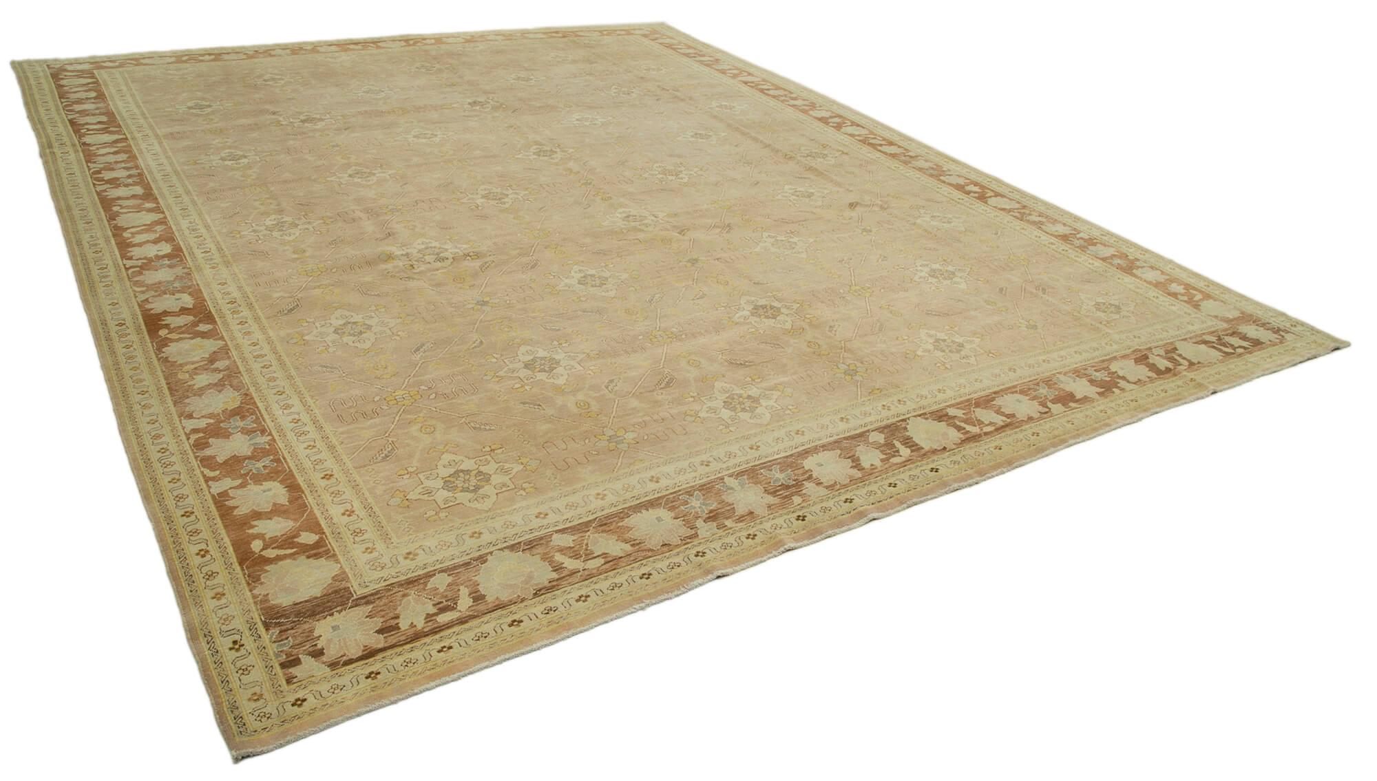 12 x 15 Beige Oushak Rug - 4224