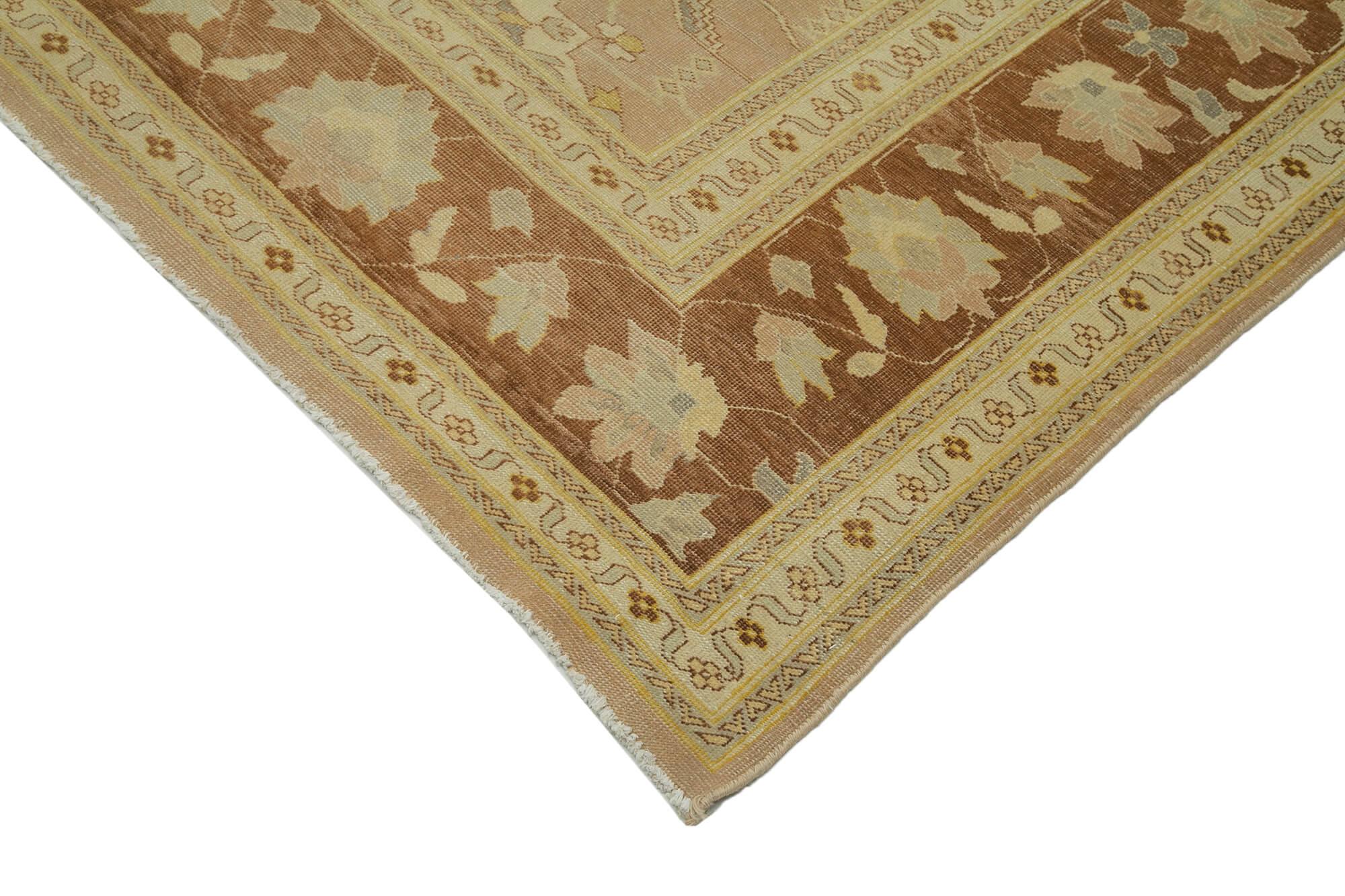 12 x 15 Beige Oushak Rug - 4224