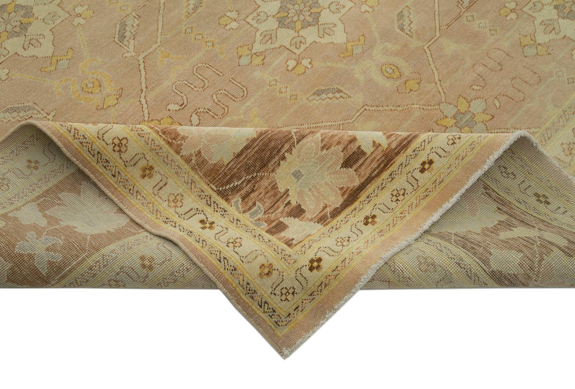 12 x 15 Beige Oushak Rug - 4224