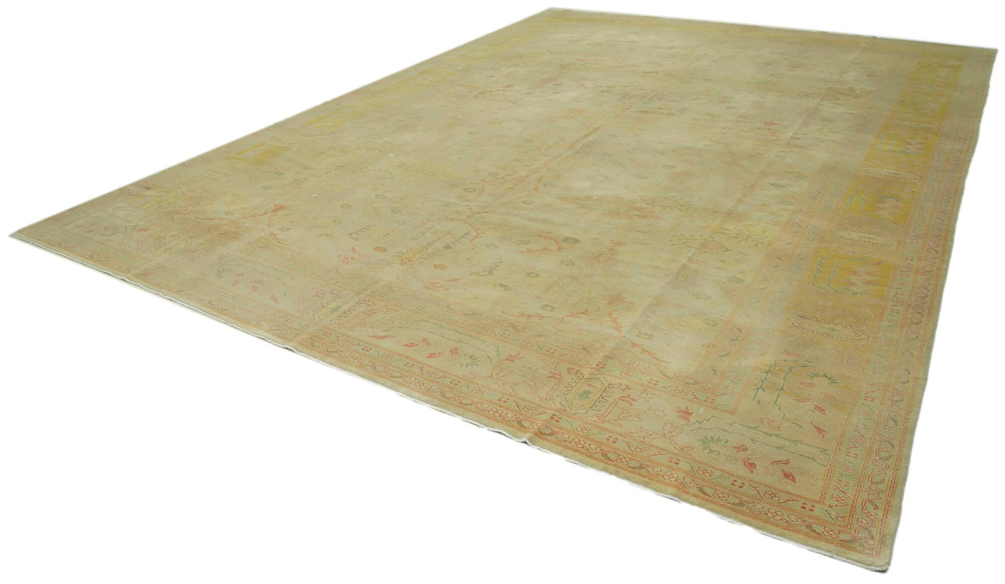 13 x 17 Beige Oushak Rug - 4225