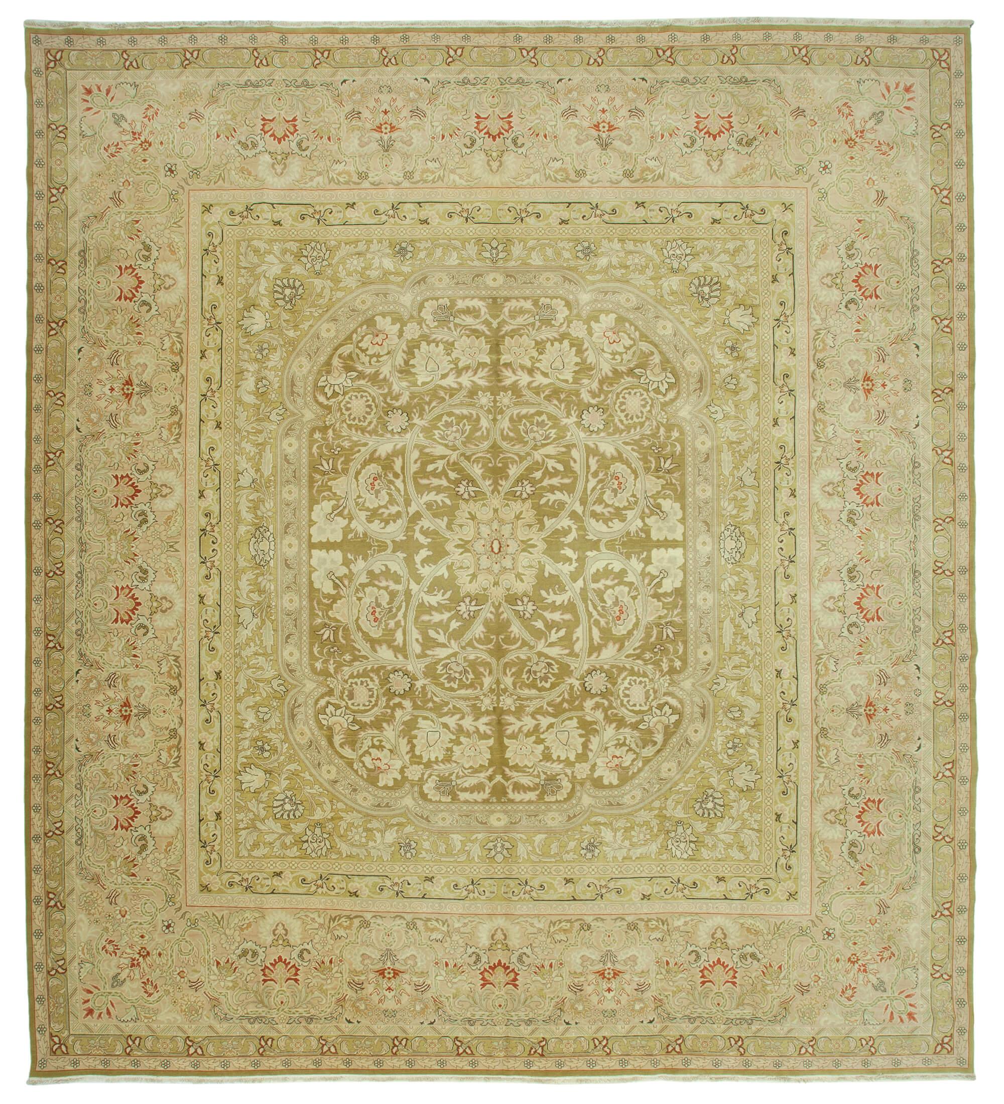 13 x 15 Beige Oushak Rug - 4227