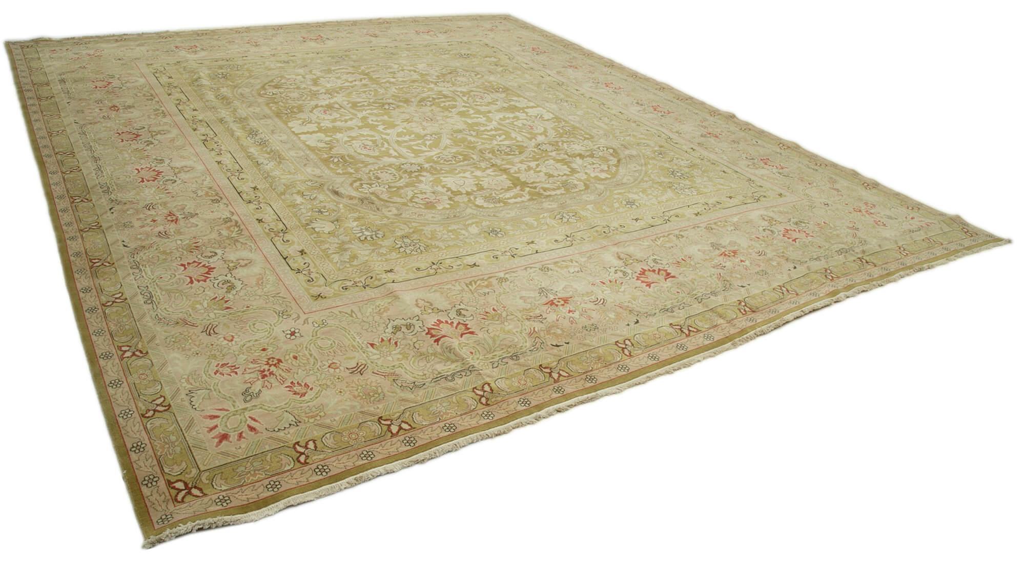 13 x 15 Beige Oushak Rug - 4227