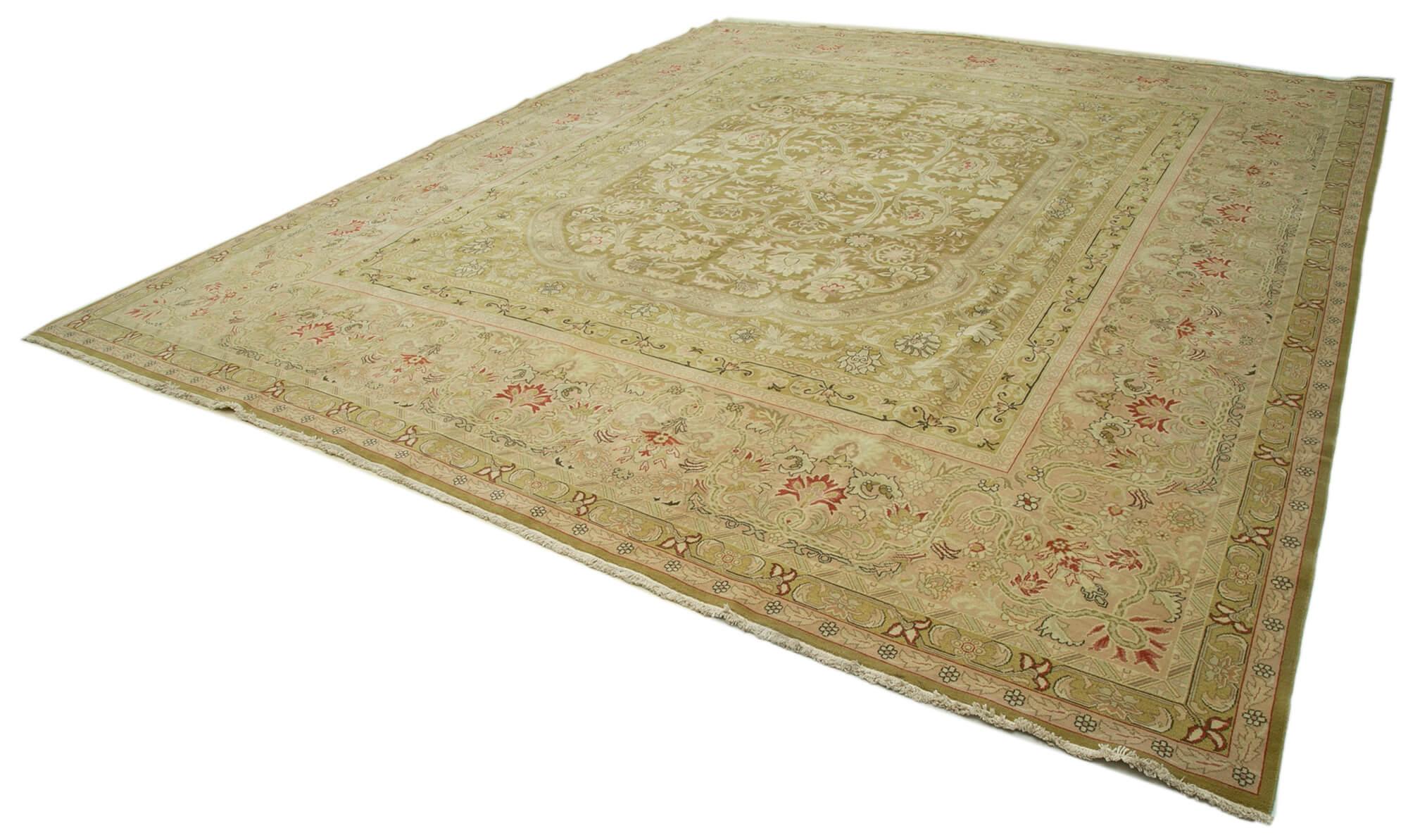 13 x 15 Beige Oushak Rug - 4227