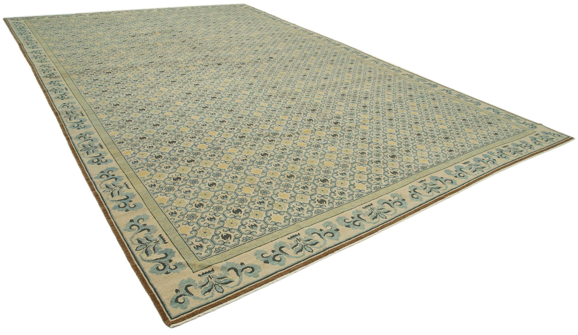 12 x 18 Beige Oushak Rug - 4228