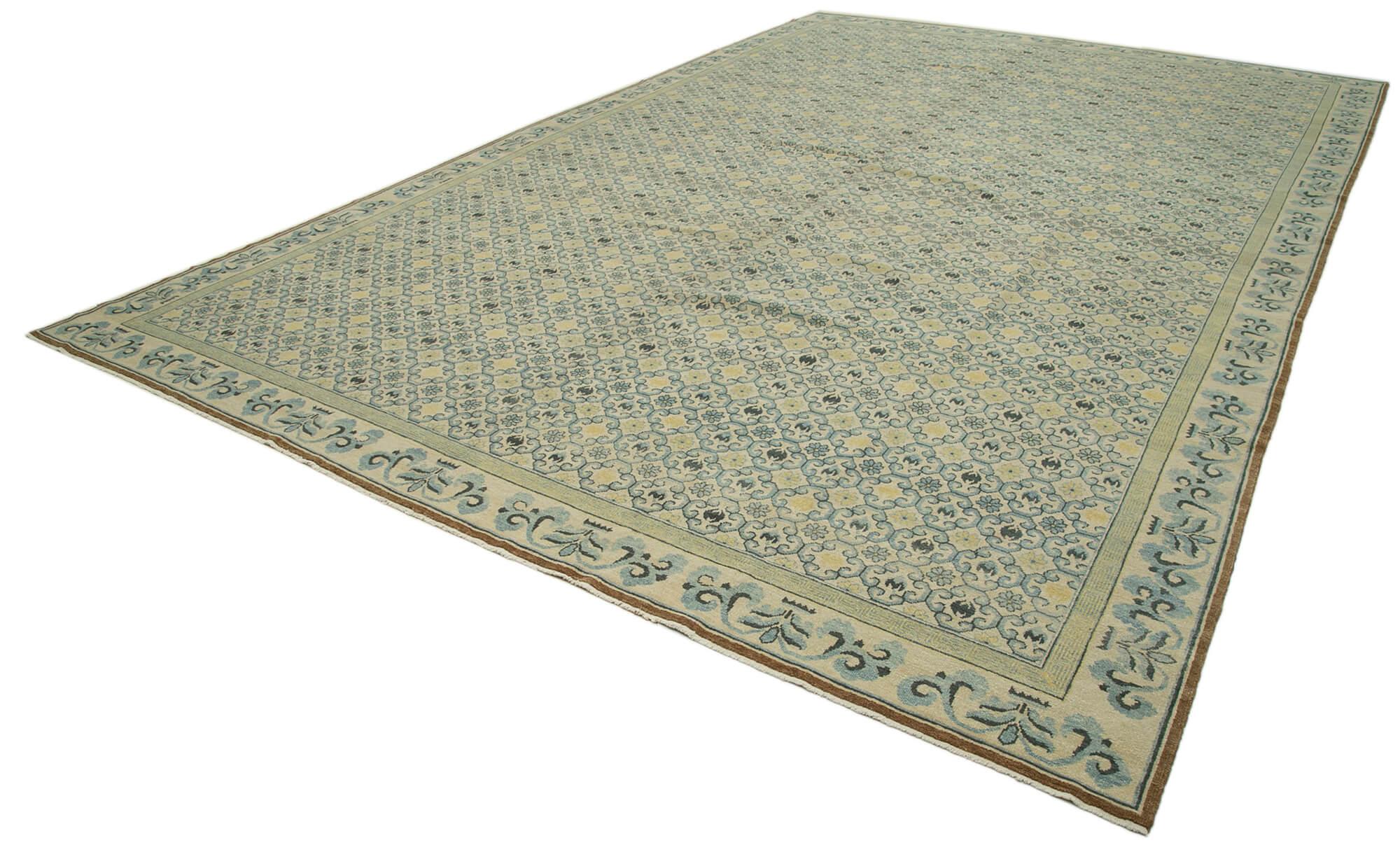 12 x 18 Beige Oushak Rug - 4228