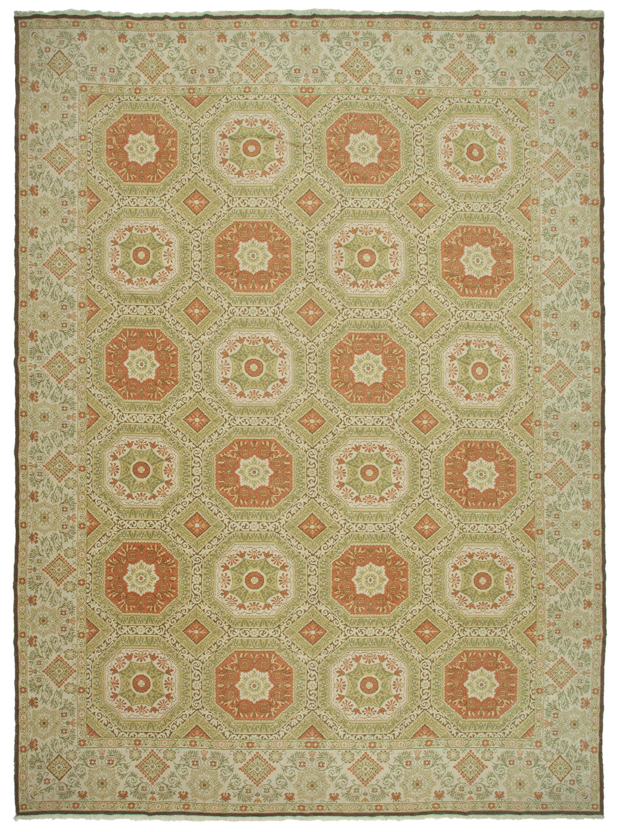 12 x 17 Beige Oushak Rug - 4229