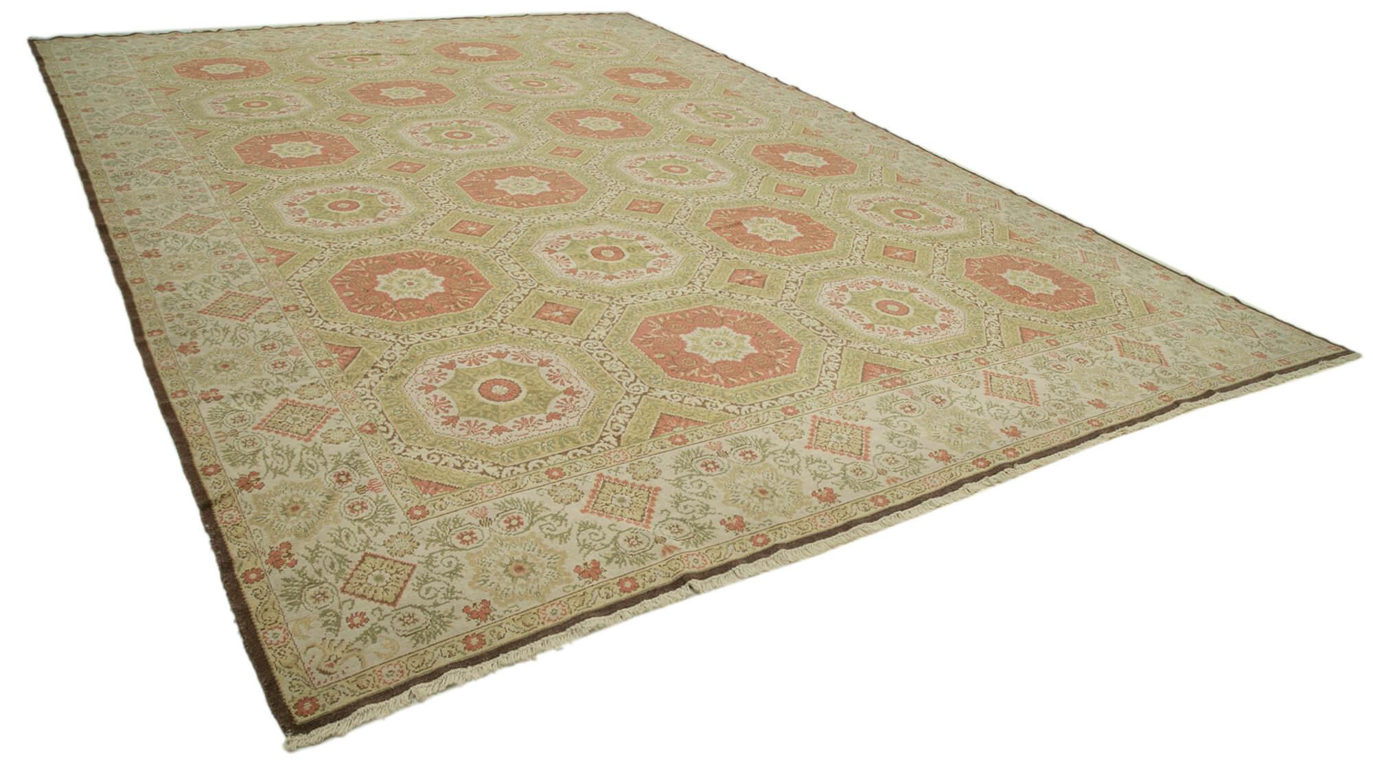 12 x 17 Beige Oushak Rug - 4229