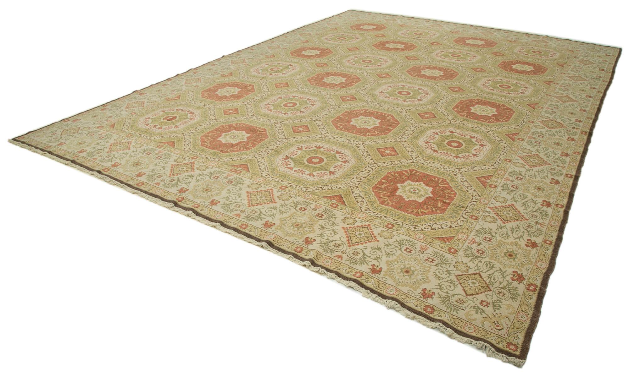 12 x 17 Beige Oushak Rug - 4229