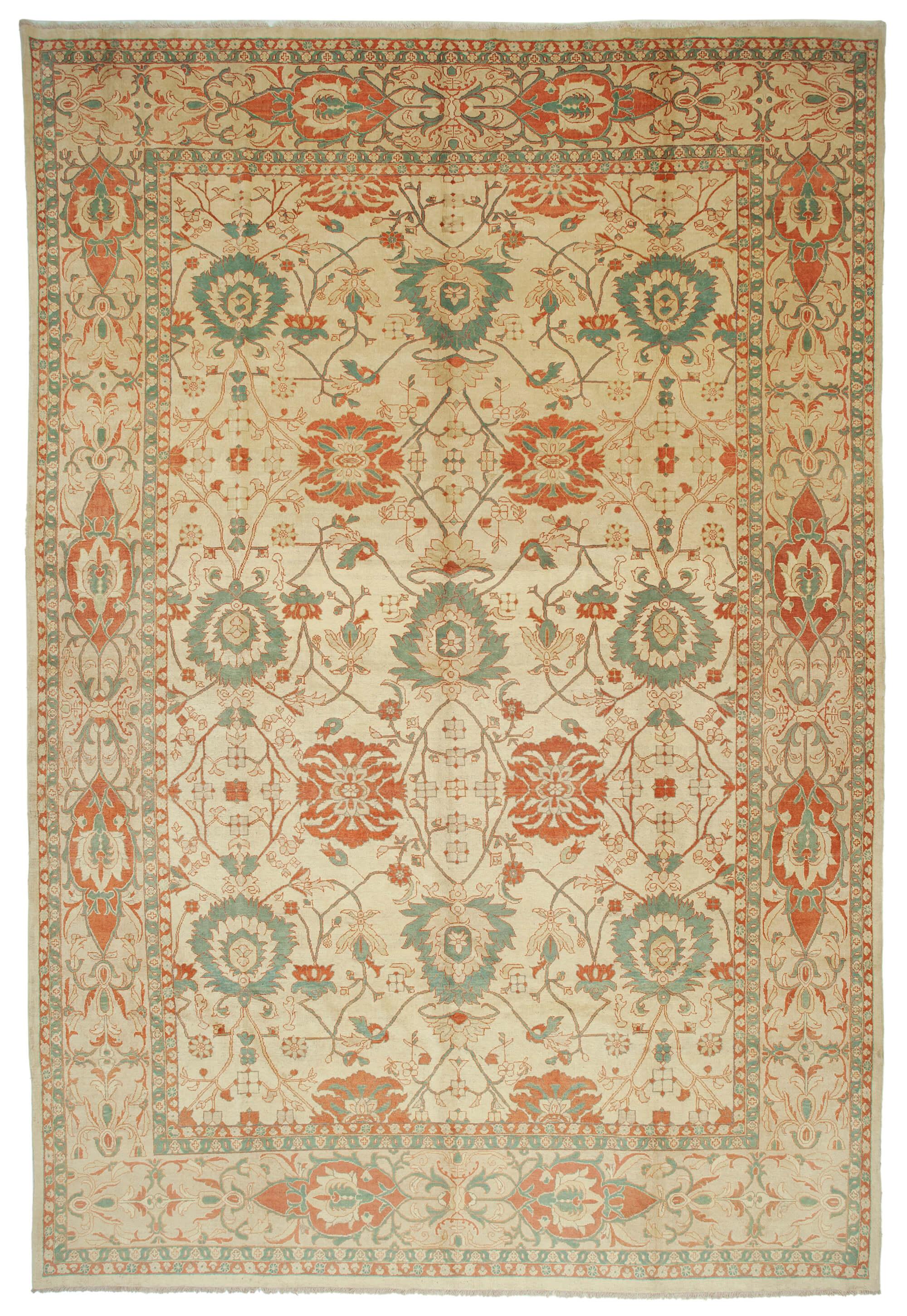 12 x 18 Beige Oushak Rug - 4230