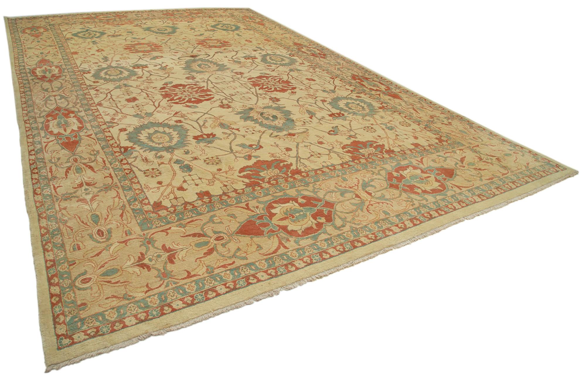 12 x 18 Beige Oushak Rug - 4230