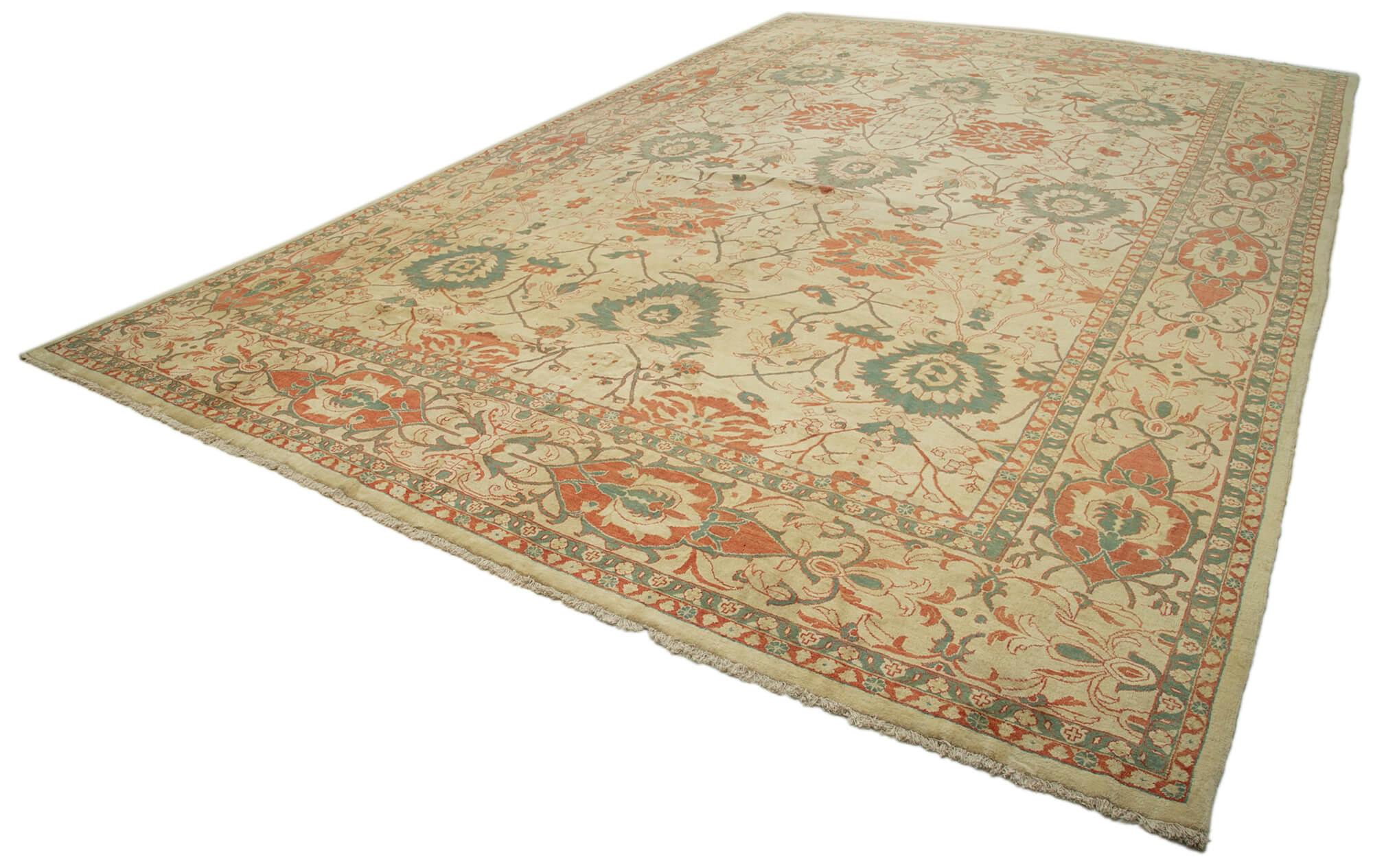 12 x 18 Beige Oushak Rug - 4230