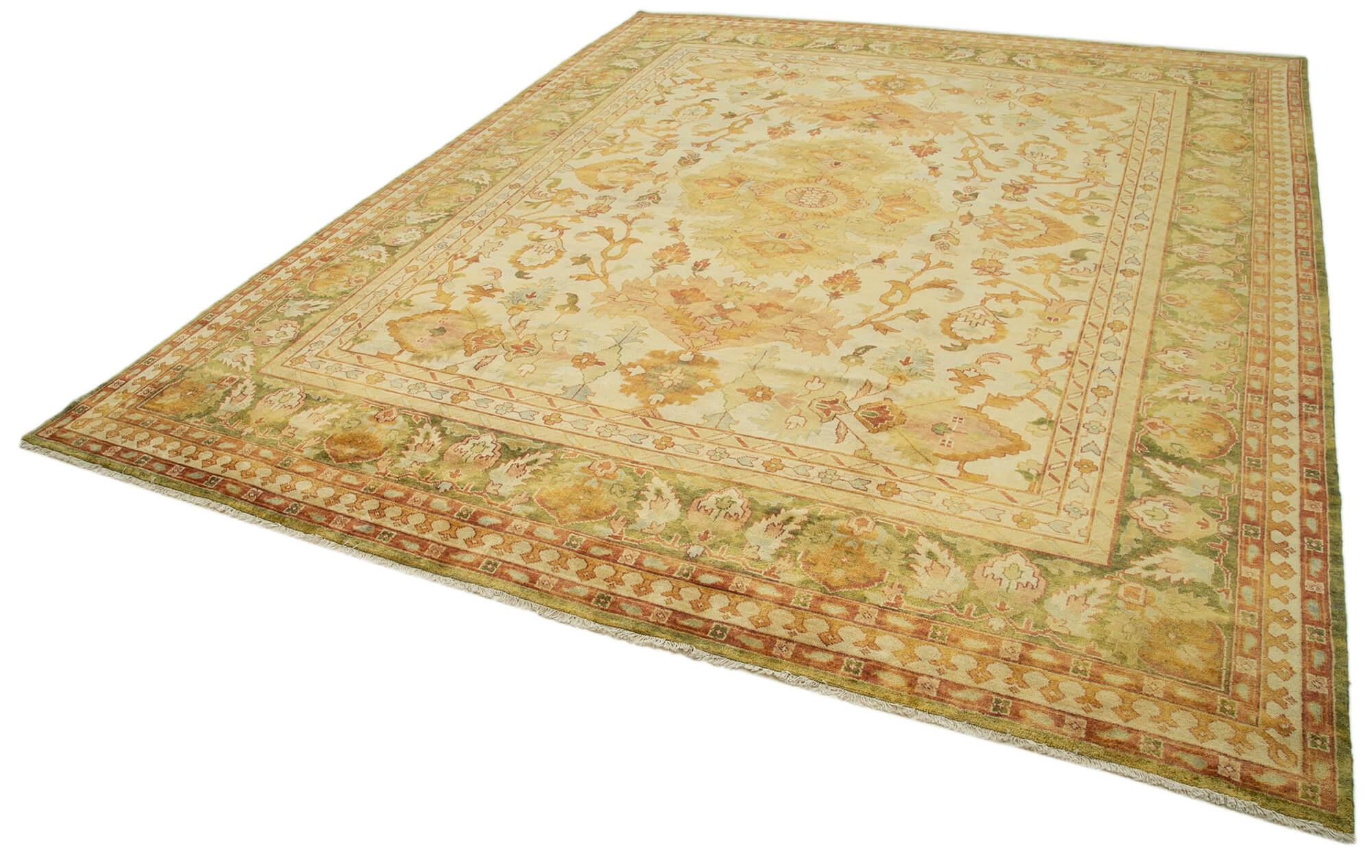 12 x 15 Beige Oushak Rug - 4235