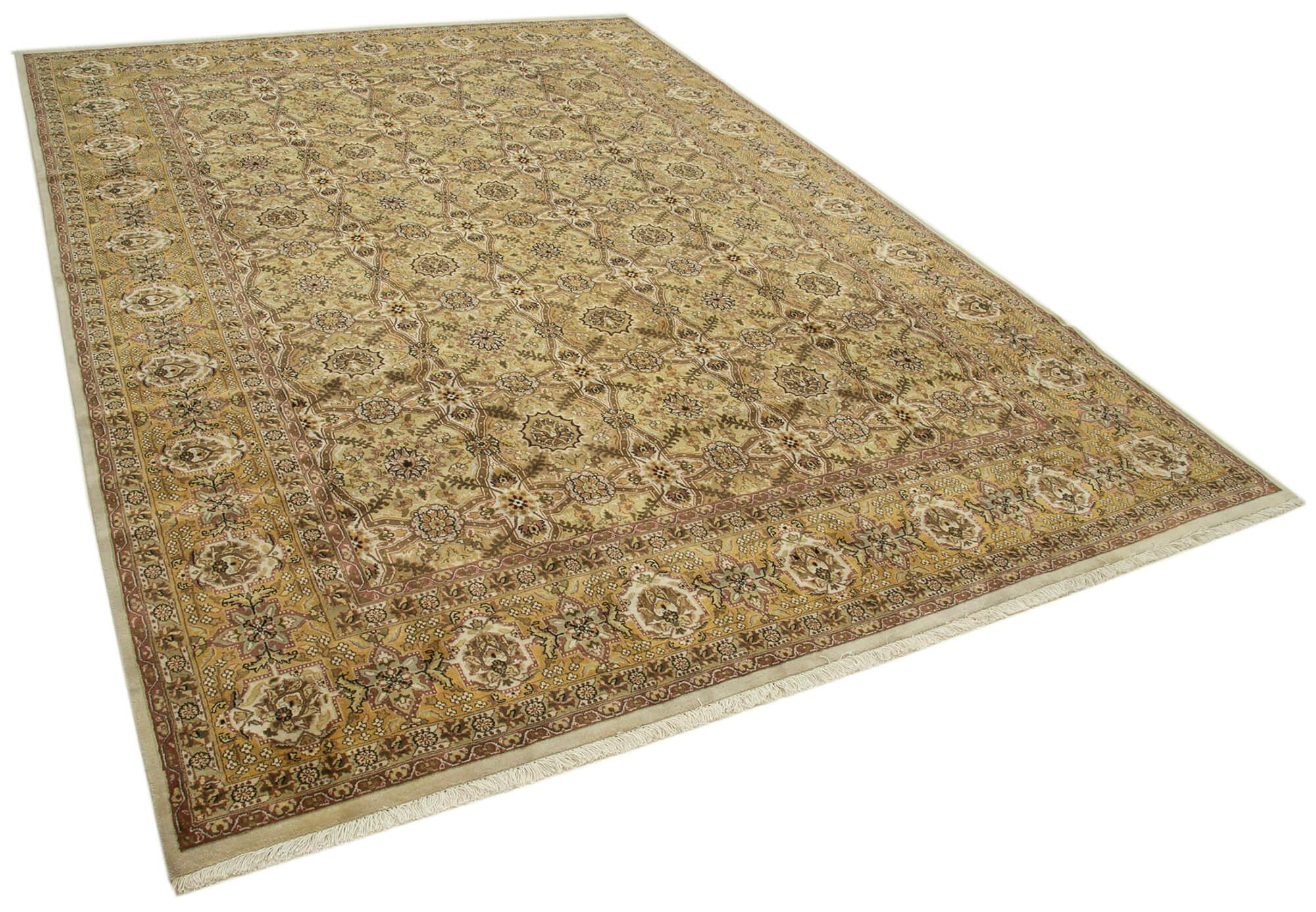 10 x 14 Beige Oushak Rug - 4237