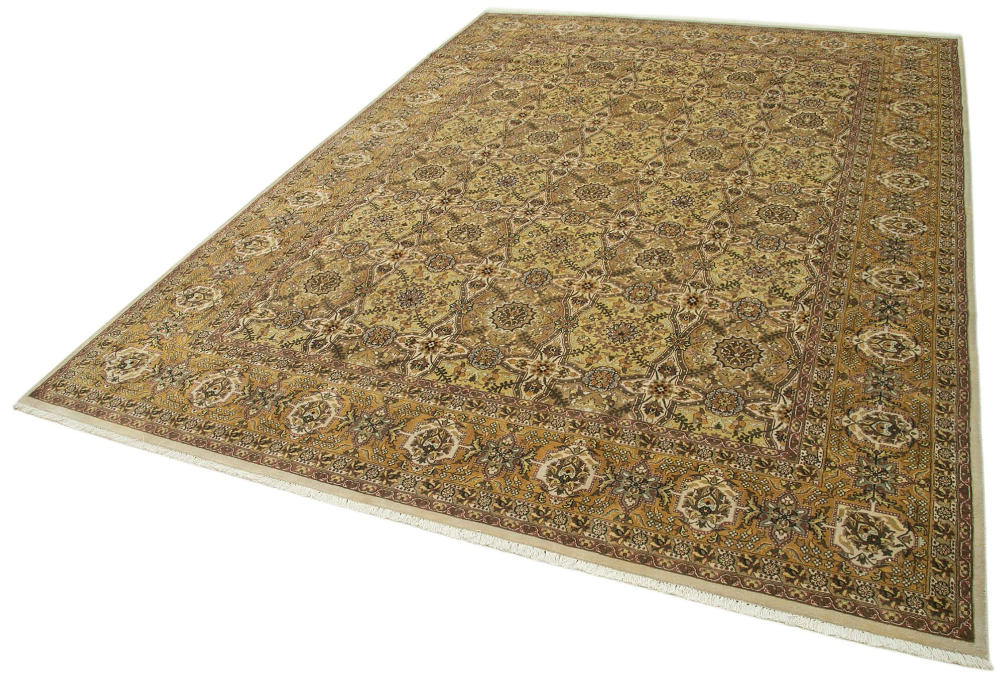 10 x 14 Beige Oushak Rug - 4237