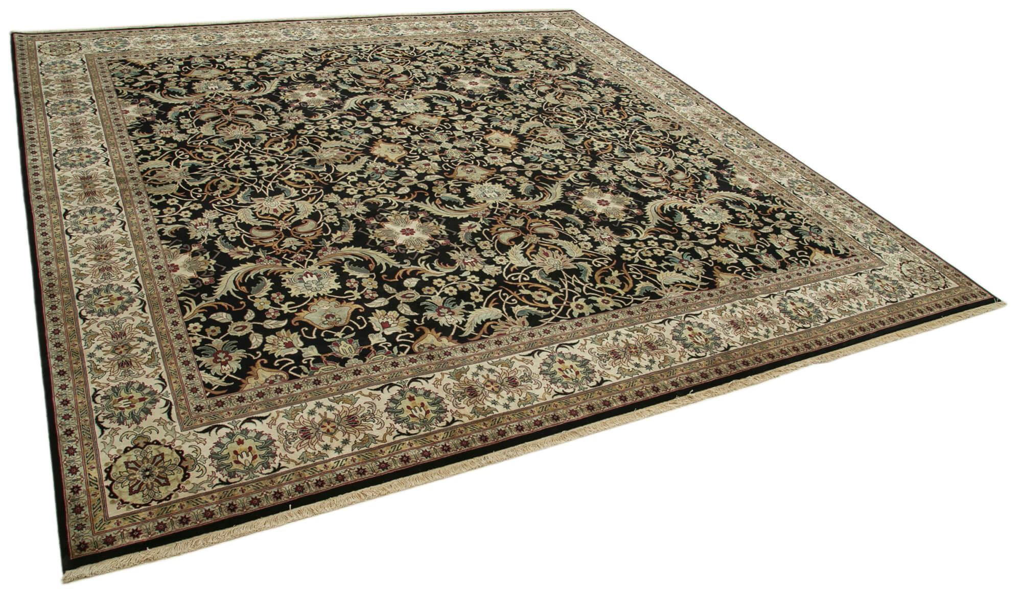 12 x 12 Black Oushak Rug - 4238