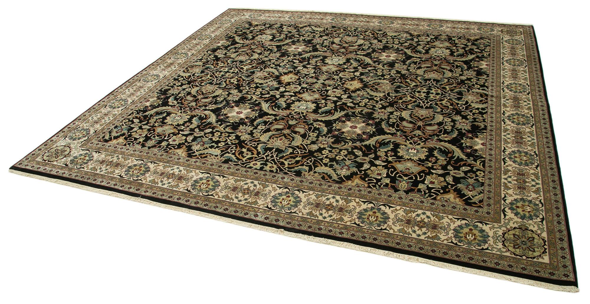 12 x 12 Black Oushak Rug - 4238