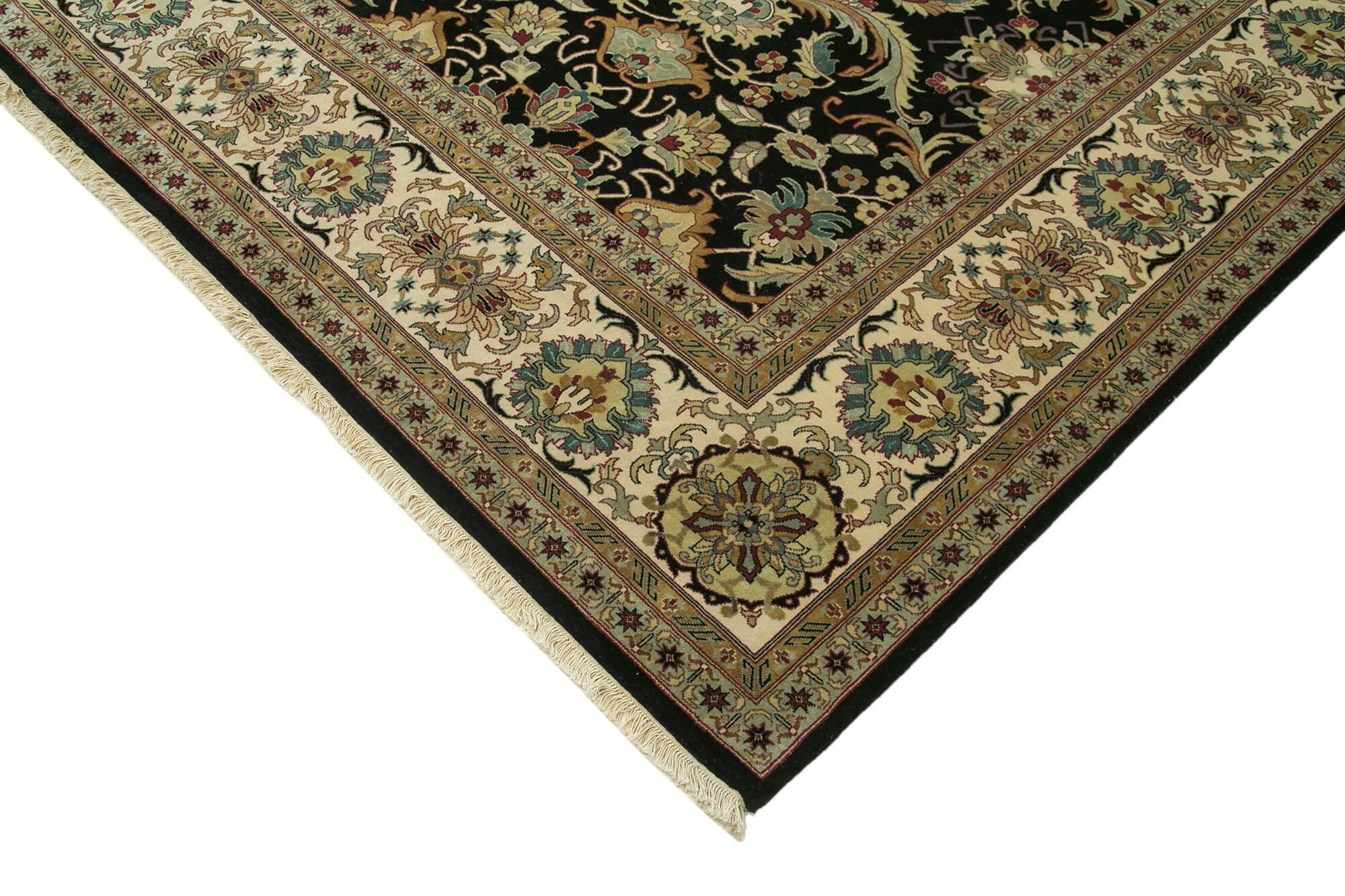 12 x 12 Black Oushak Rug - 4238