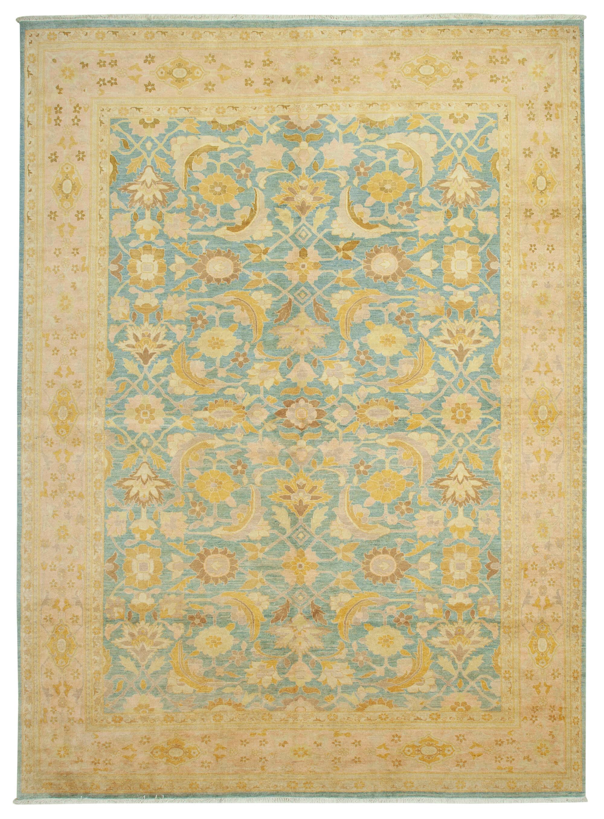 10 x 14 Beige Oushak Rug - 4243