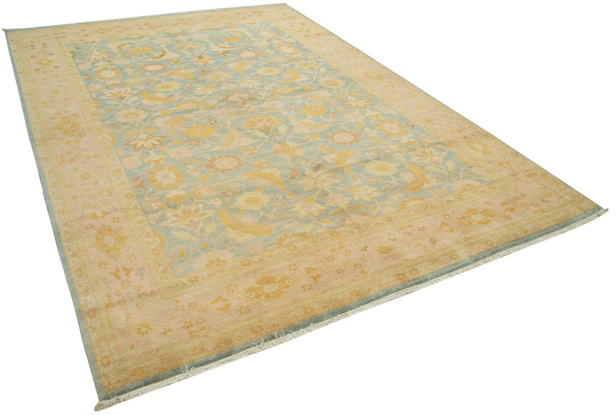 10 x 14 Beige Oushak Rug - 4243