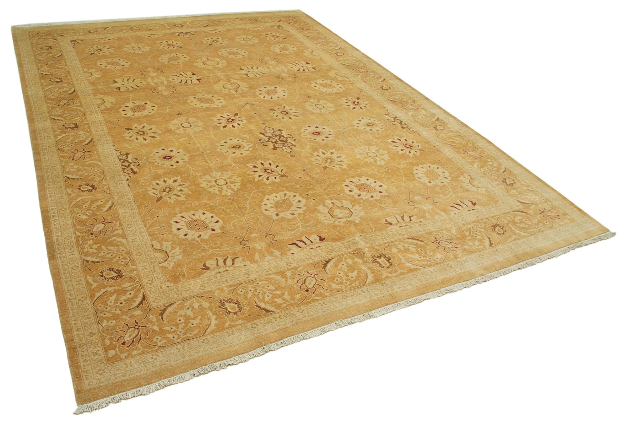 10 x 14 Beige Oushak Rug - 4244