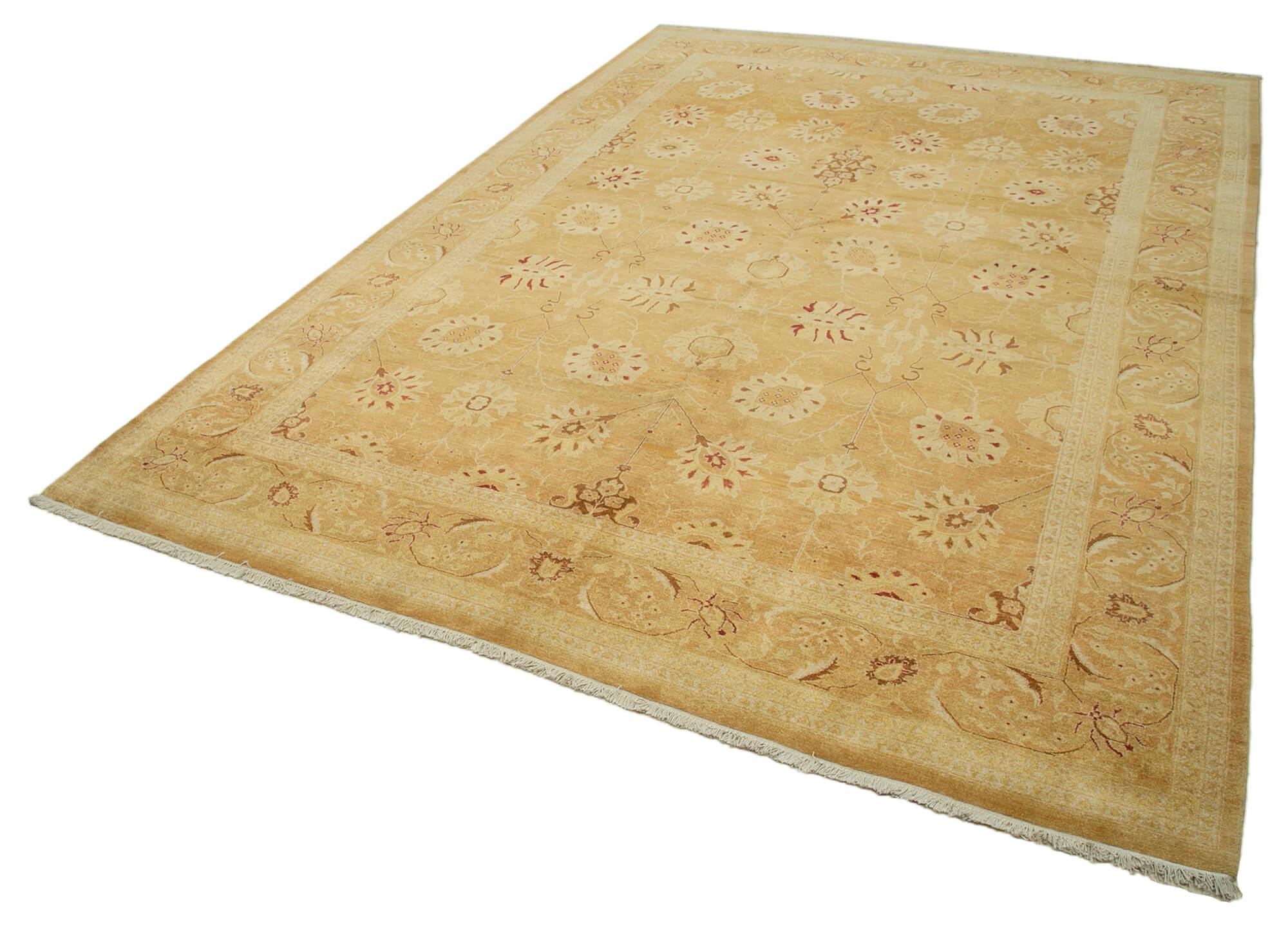 10 x 14 Beige Oushak Rug - 4244