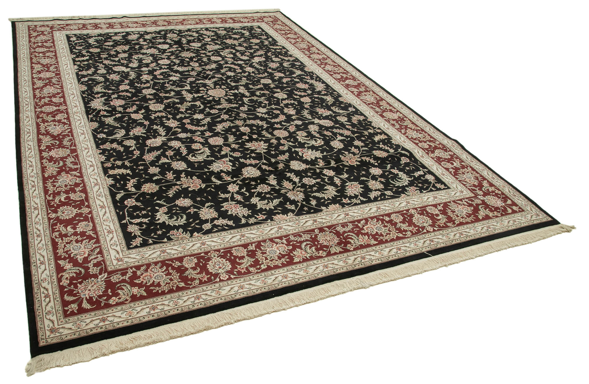 10 x 14 Black Oushak Rug - 4249