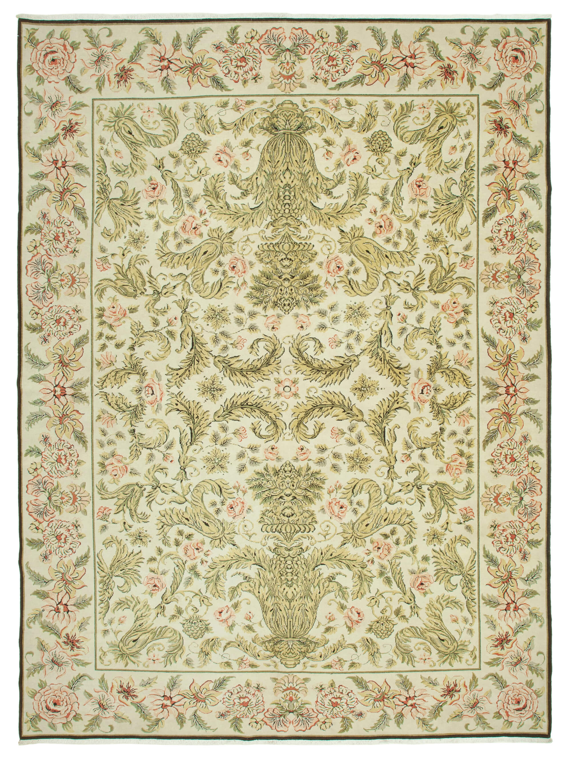 10 x 14 Beige Oushak Rug - 4251