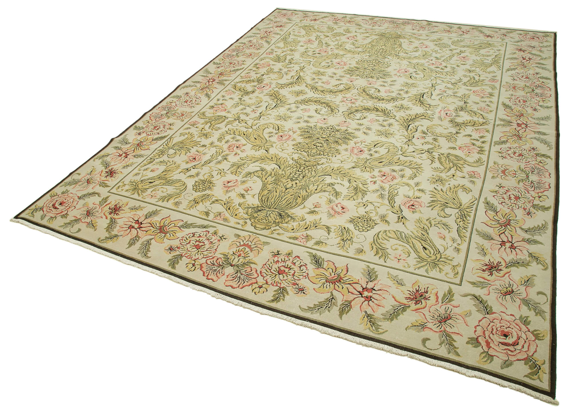 10 x 14 Beige Oushak Rug - 4251