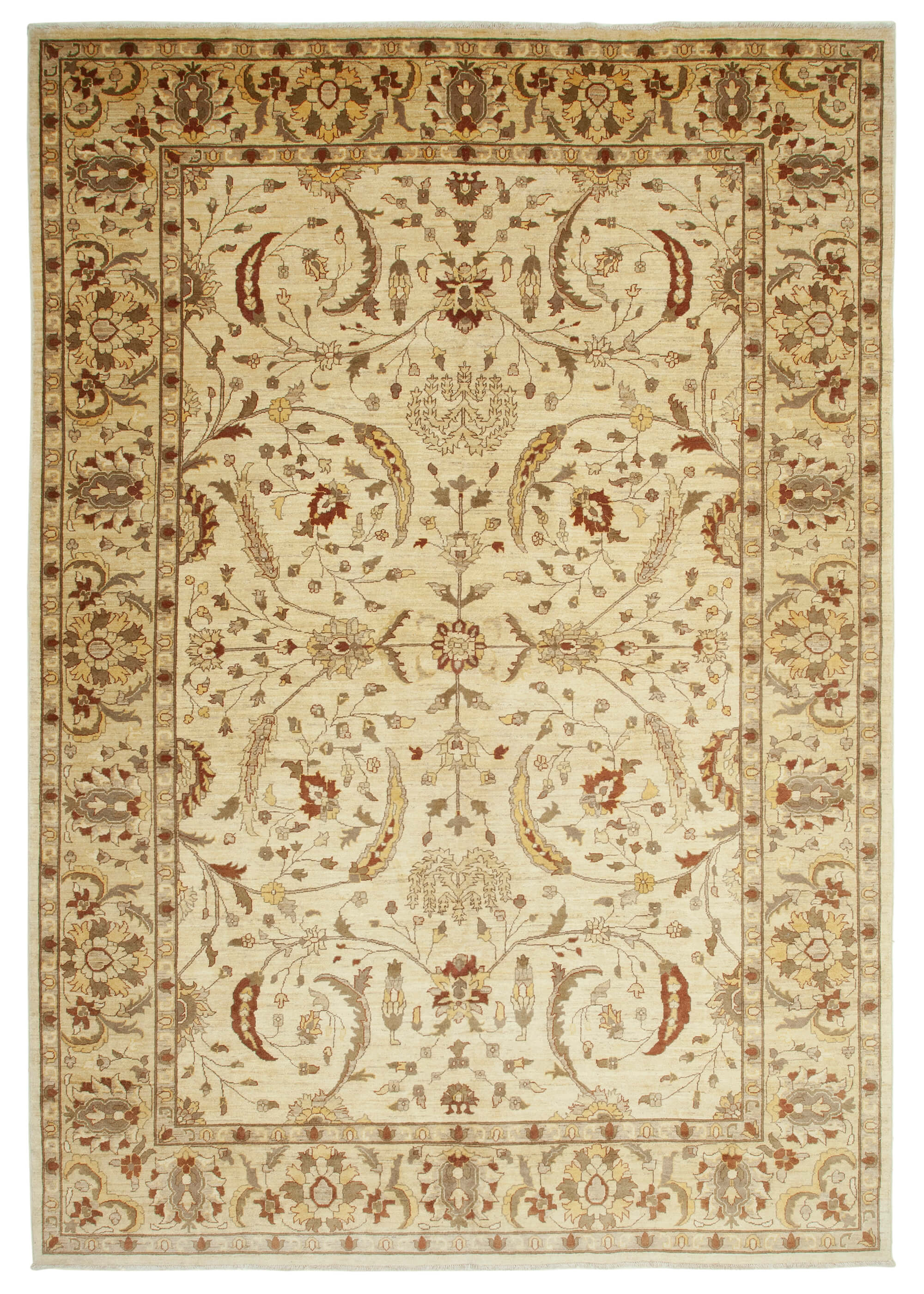 10 x 14 Beige Oushak Rug - 4252