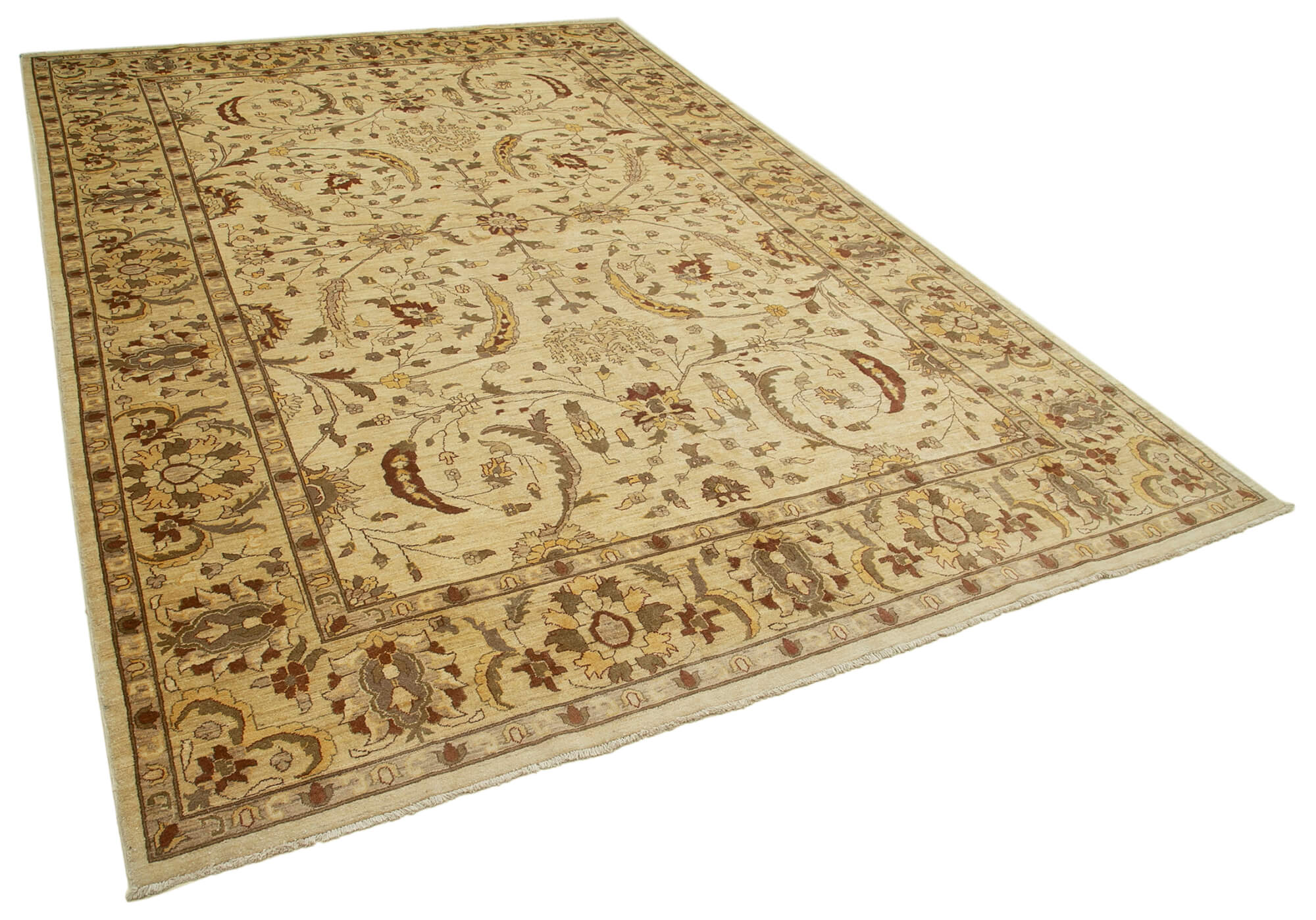 10 x 14 Beige Oushak Rug - 4252