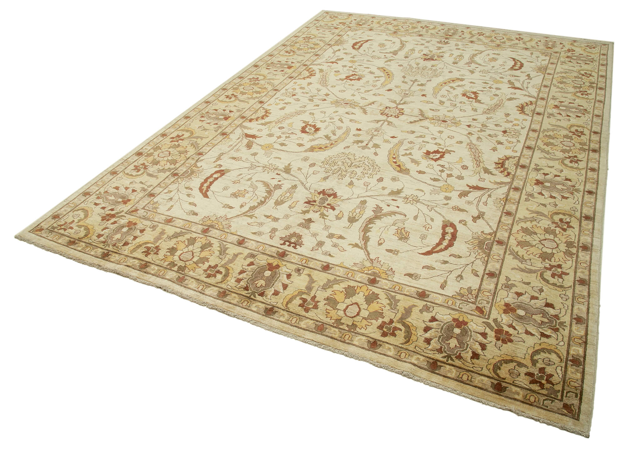 10 x 14 Beige Oushak Rug - 4252