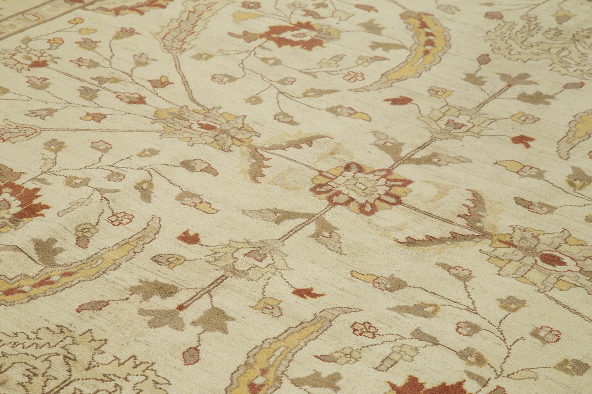 10 x 14 Beige Oushak Rug - 4252