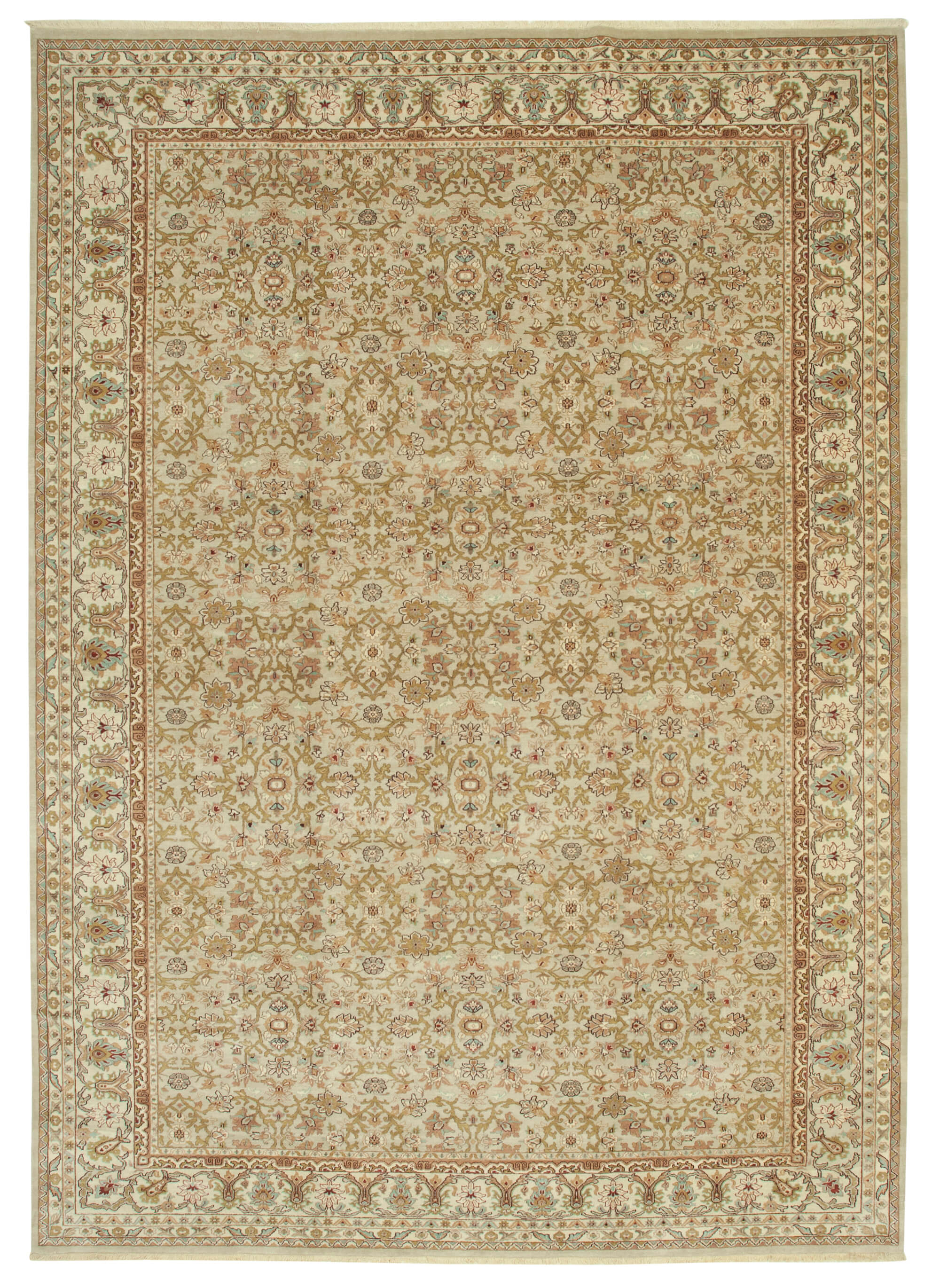 10 x 14 Beige Oushak Rug - 4254